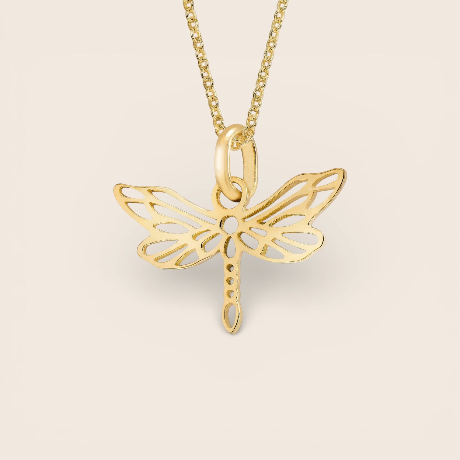Feminine Libellen-Halskette aus 925 Silber vergoldet