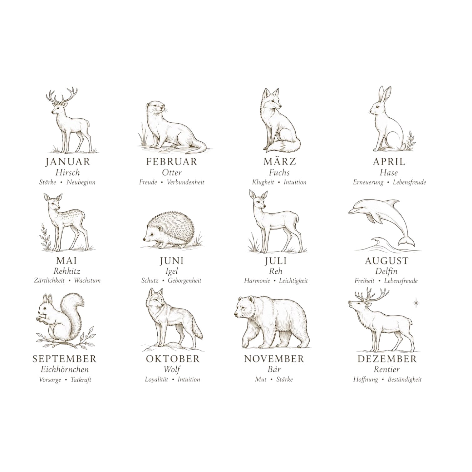 Nomi – Collier personnalisé signe du zodiaque animal et pierre de naissance – gravure recto verso en acier inoxydable avec dorure IPG de haute qualité