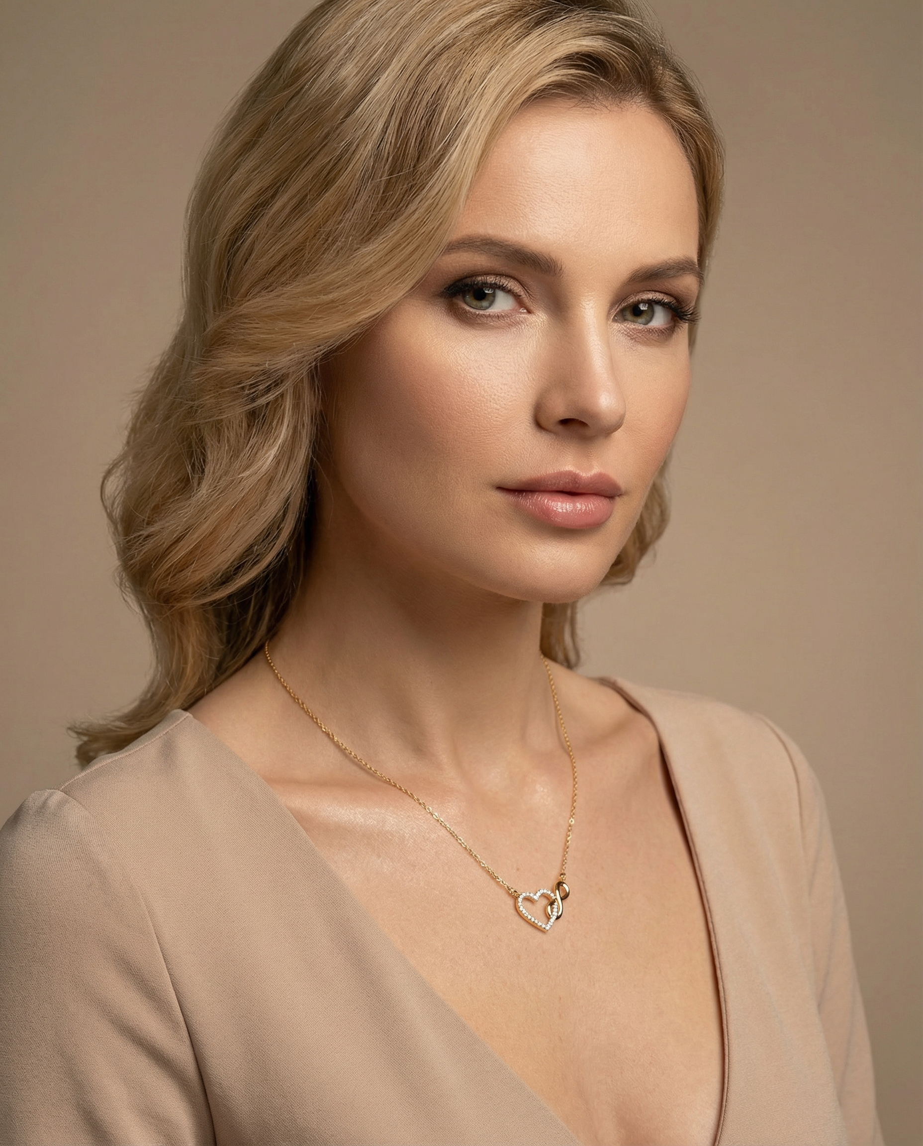 „Ewige Liebe“ Collier mit Herz und Unendlichkeitssymbol aus 925 Silber oder 18K vergoldet