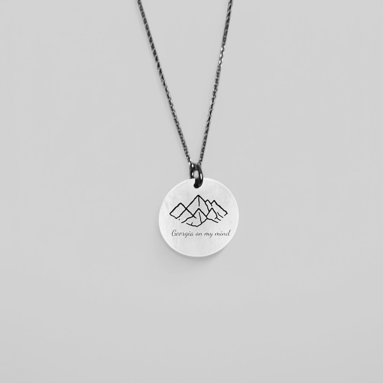 Heimat Schmuck - Georgia on my mind Halskette - Heimat Schmuck 925 Silber 18K vergoldet Geschenk für Georgier mit Bergmotiv