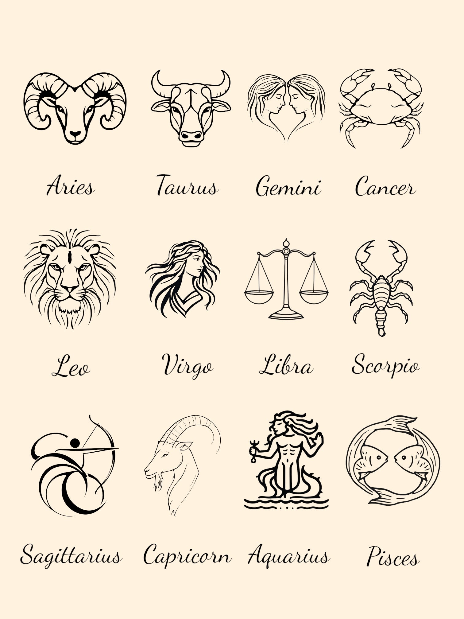 Personalisierte doppelseitige Halskette – Gravierte Sternzeichen- & Initialen-Kette aus 925 Silber 18K vergoldet - NINASIA