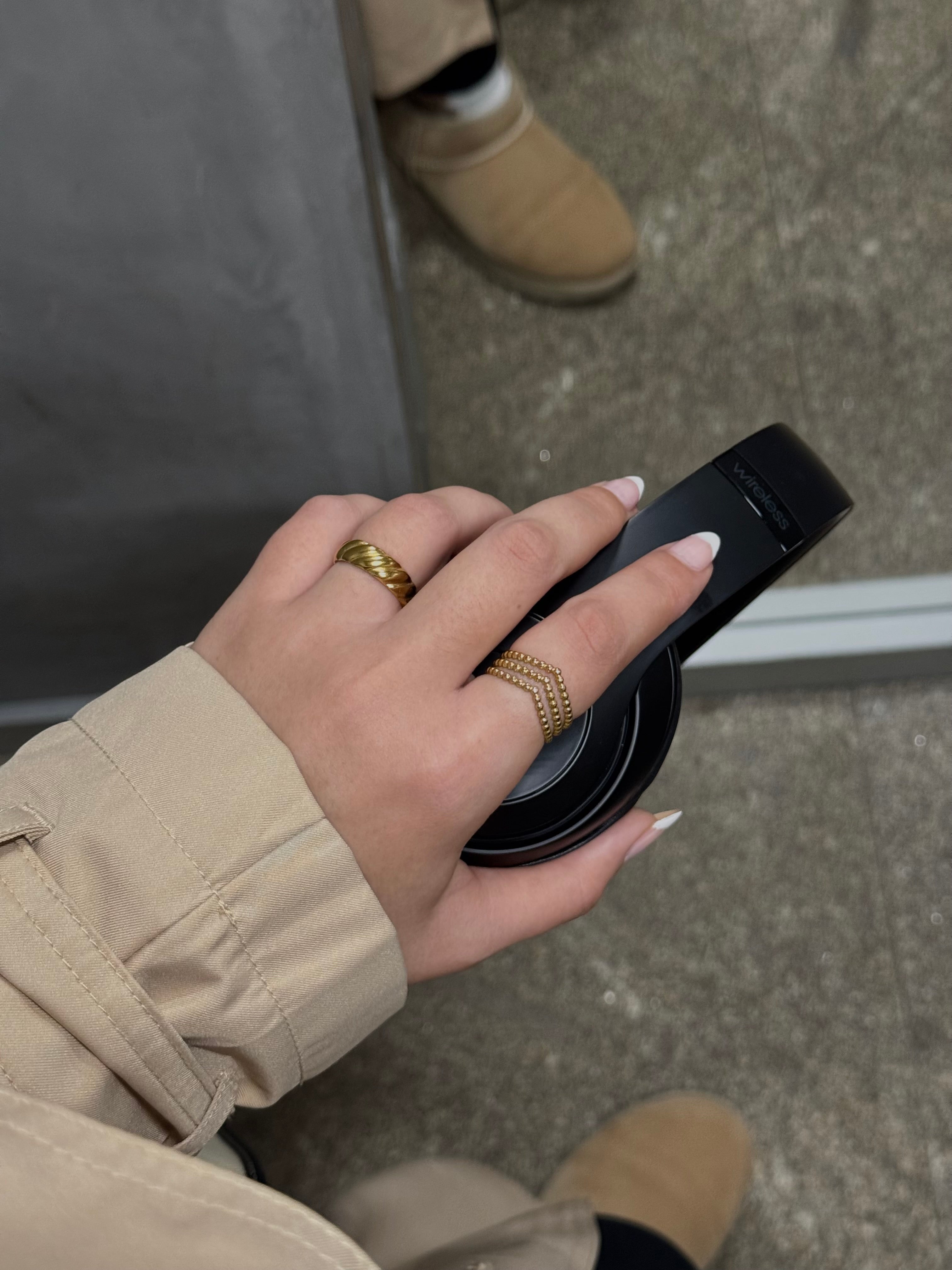 Minimalistischer Pfeil-Statement-Ring – 18K vergoldet aus Edelstahl