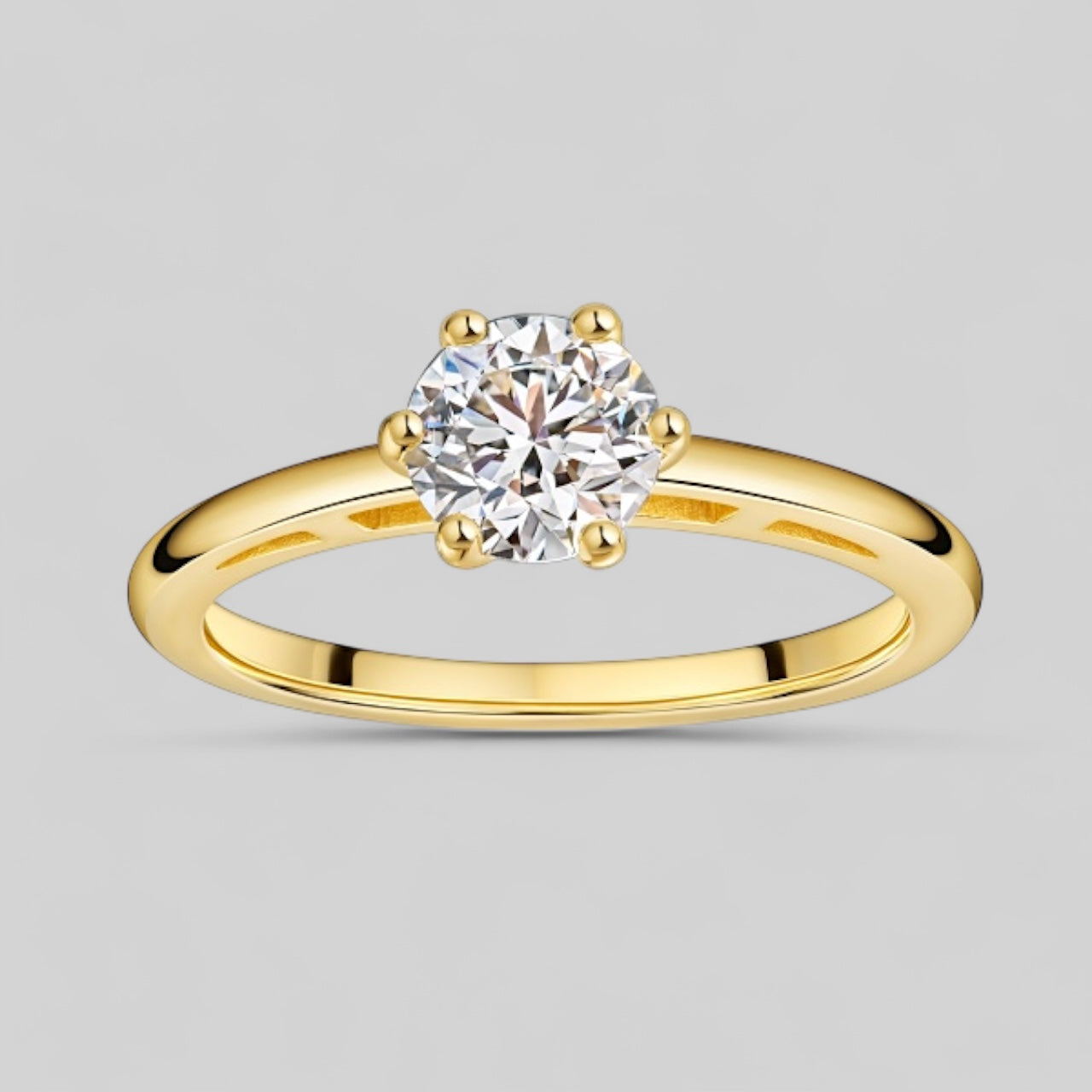 14k gold engagement ring with 1.00 ct. lab-grown diamond - ladies' ring