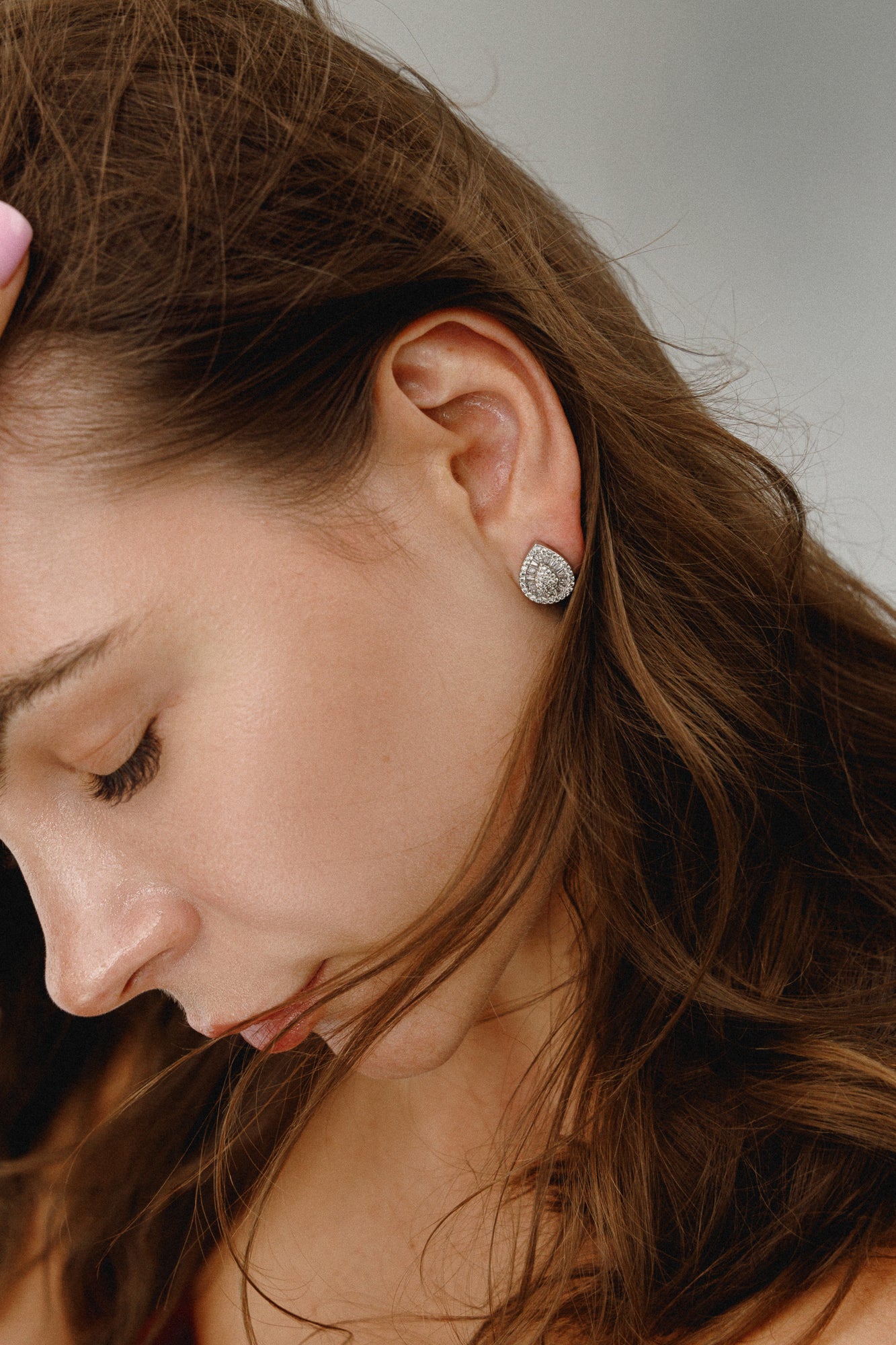 Boucles d'oreilles pendantes en zircone « Goutte d'eau » – Argent 925