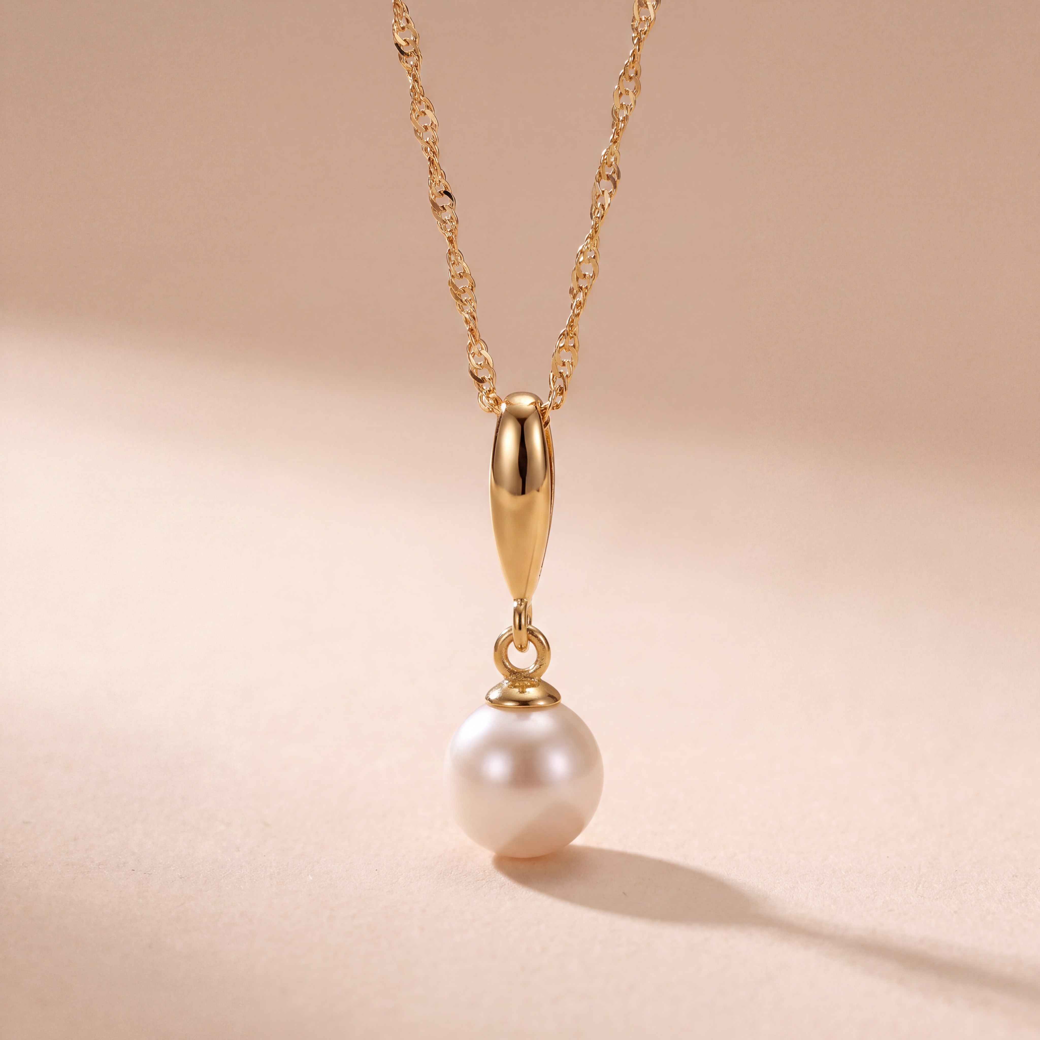 Or 333 – Séléné – Pendentif perles avec ou sans collier