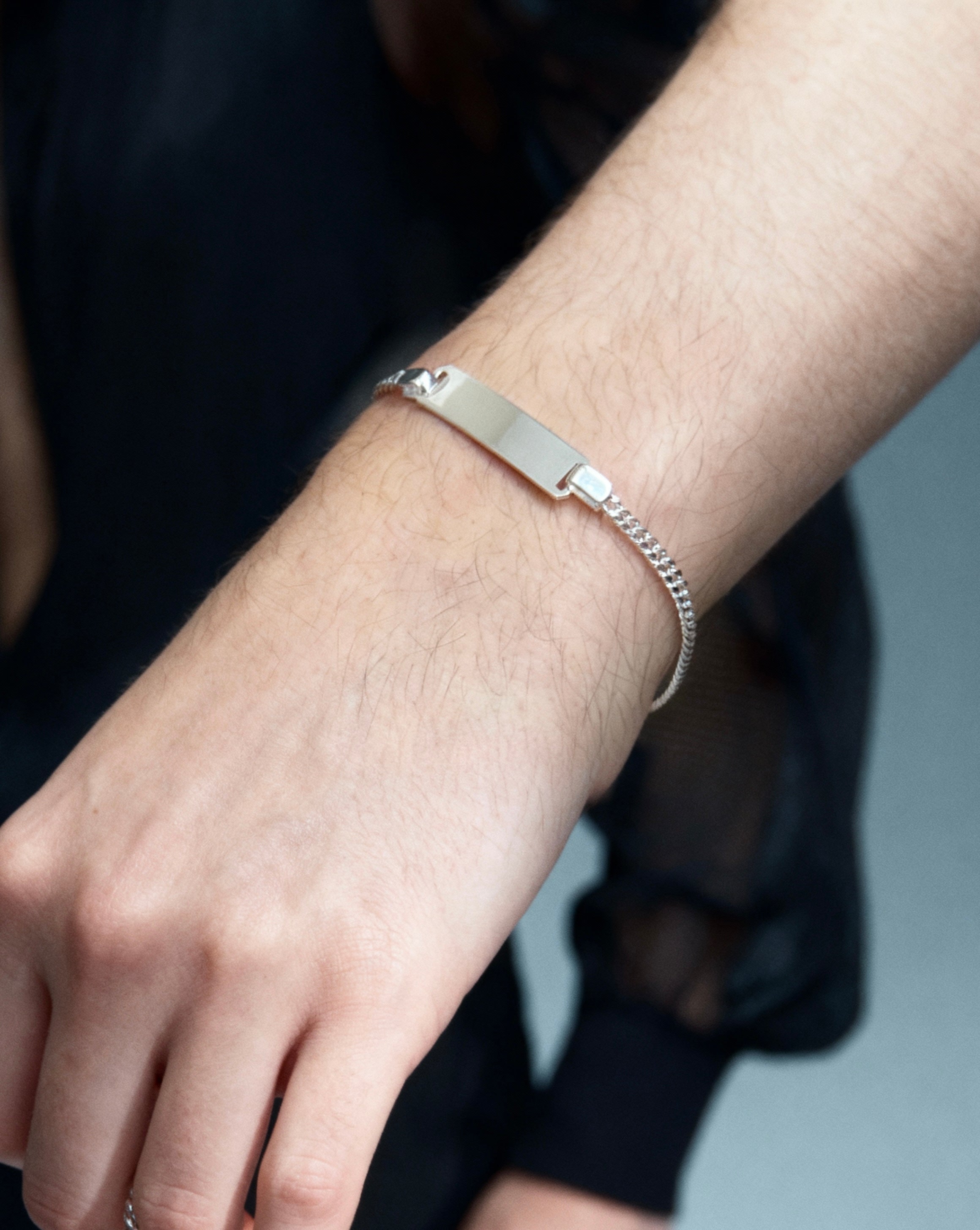 Personalized ID bracelet in 925 sterling silver | Unisex | Men