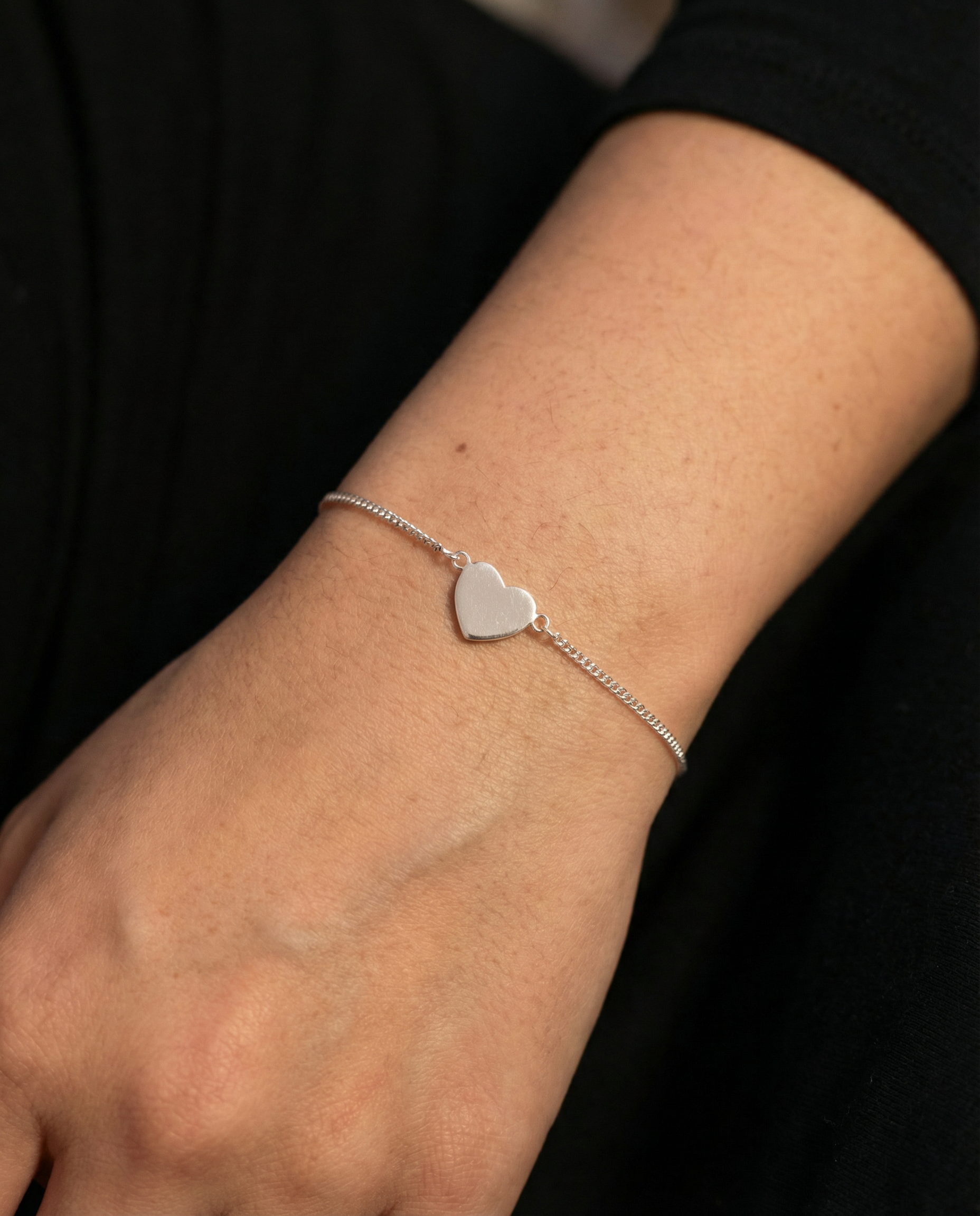 Personalisierbares Afrodita Herz Armband aus 925 Silber