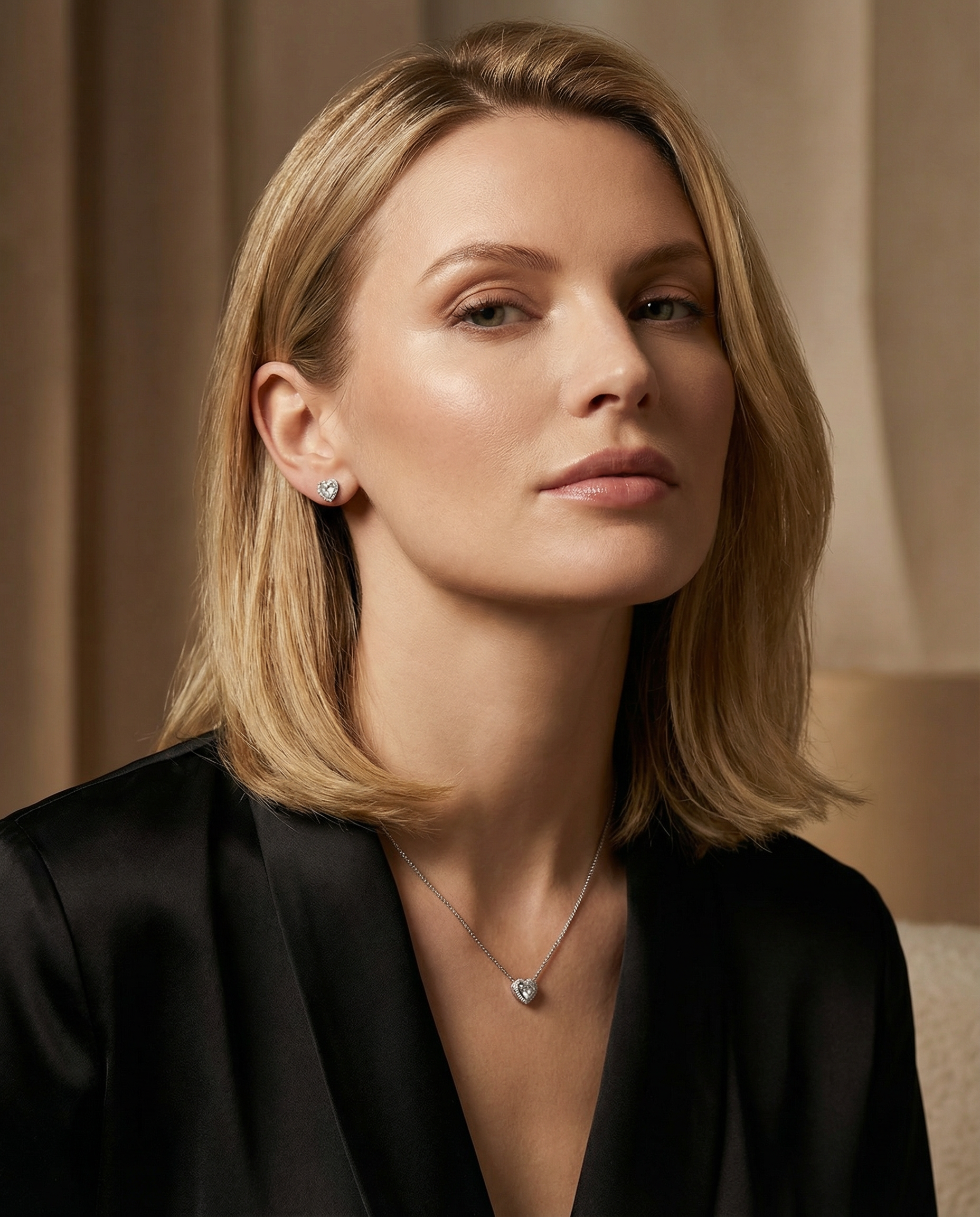 Afrodita Herz Halskette aus 925 Silber