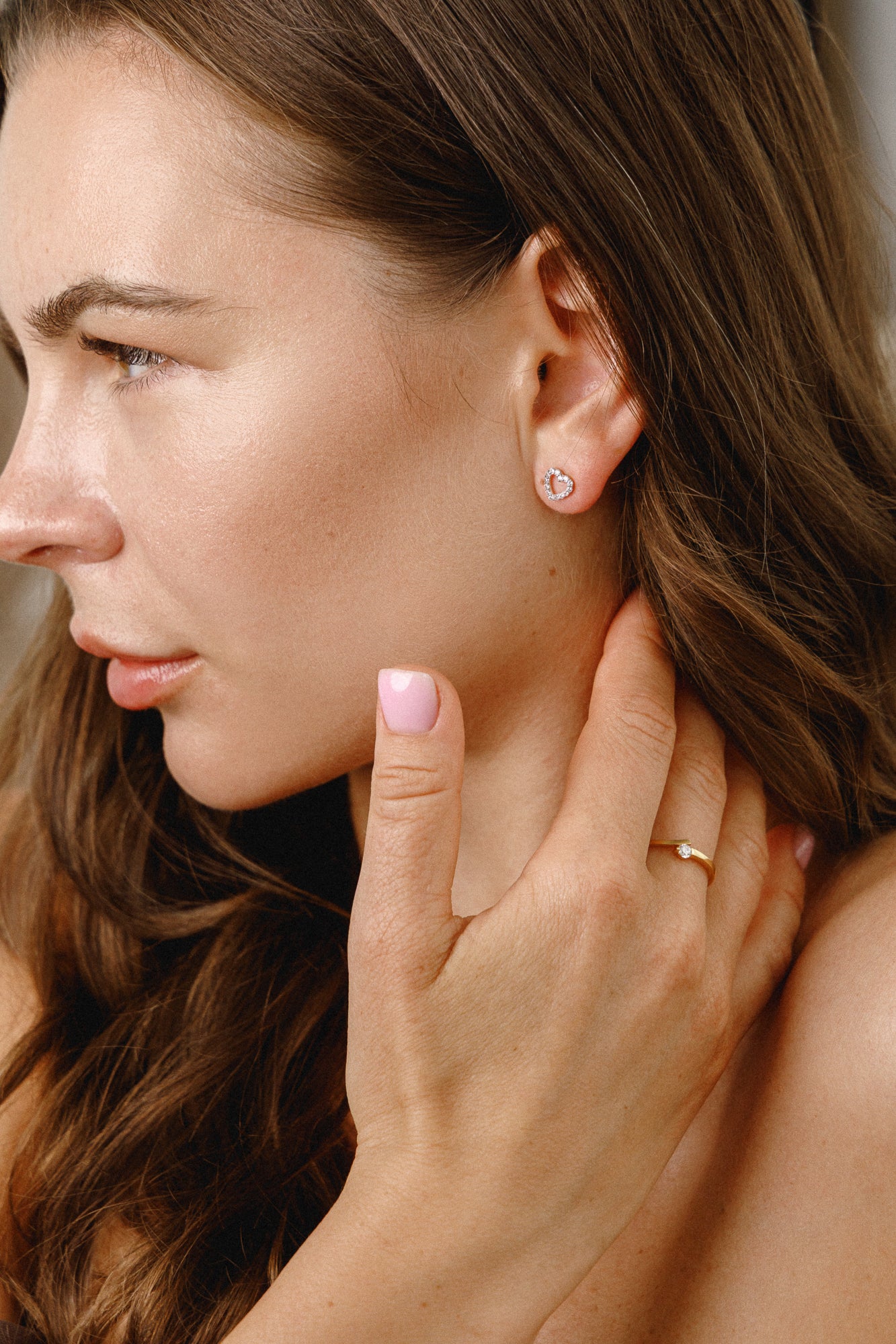 Bague femme en or 333 avec zircone Ø 3 mm - câlin