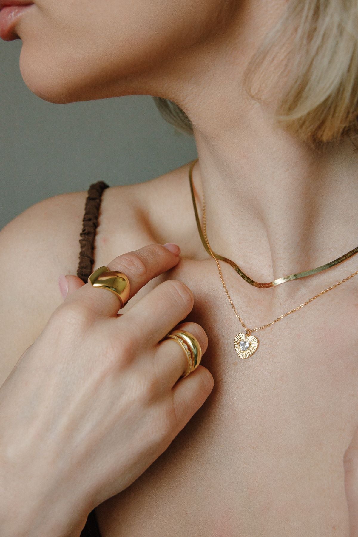 Minimalist classic ring – made of 925 silver 14K gold-plated