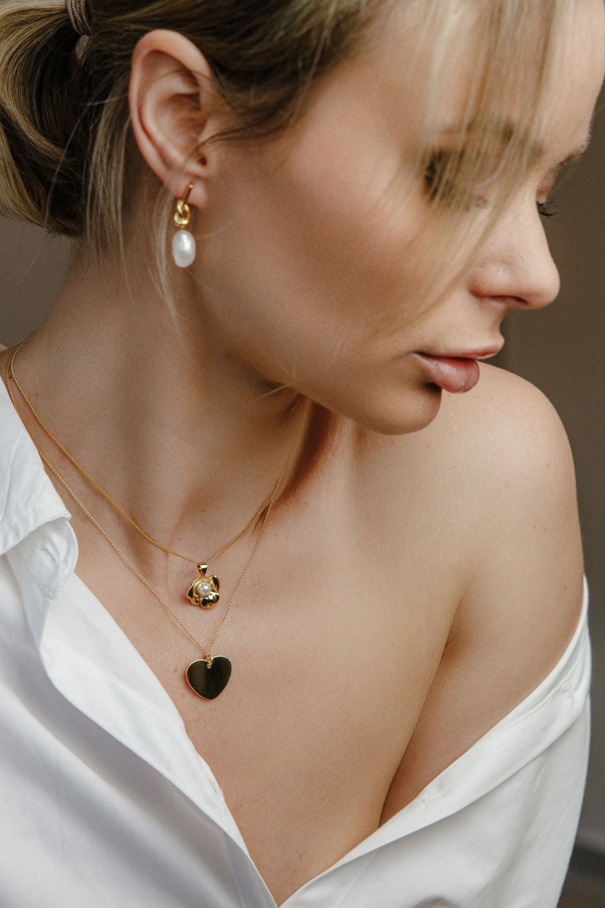 Blume der Perle – edle Halskette aus 925 Silber 18K vergoldet - NINASIA