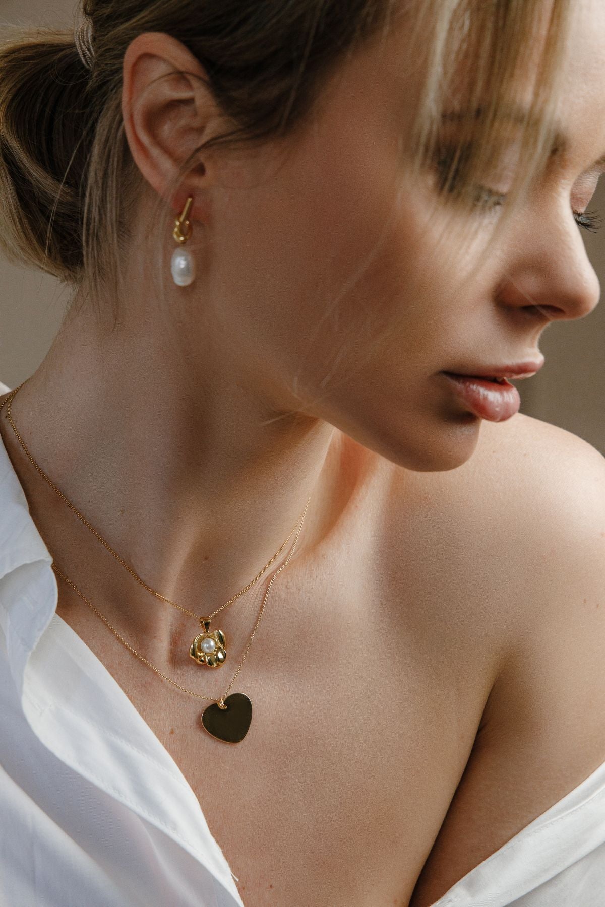 Blume der Perle – edle Halskette aus 925 Silber 18K vergoldet - NINASIA