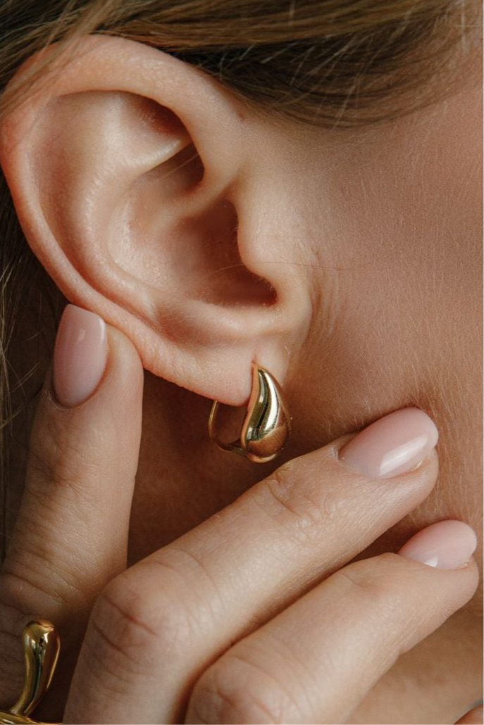 Drop earrings – made of 925 silver 14K gold-plated