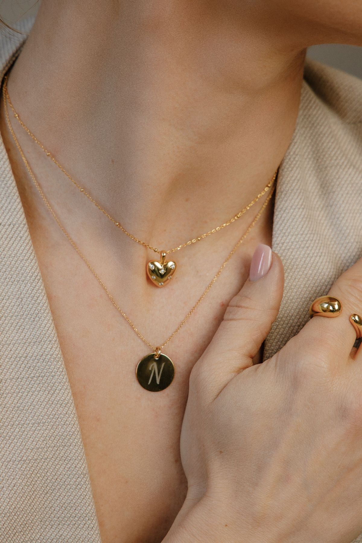 Heimat Schmuck – Georgien Tamar Mepe “König Tamar“ Anhänger mit Gravur – Zeichen der Verbundenheit mit Georgien – 925 Silber & 18K Vergoldet - NINASIA