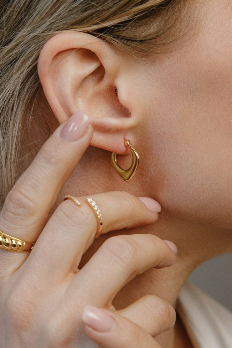 Parisian Geometry – Creolen aus 925 Silber 18K vergoldet