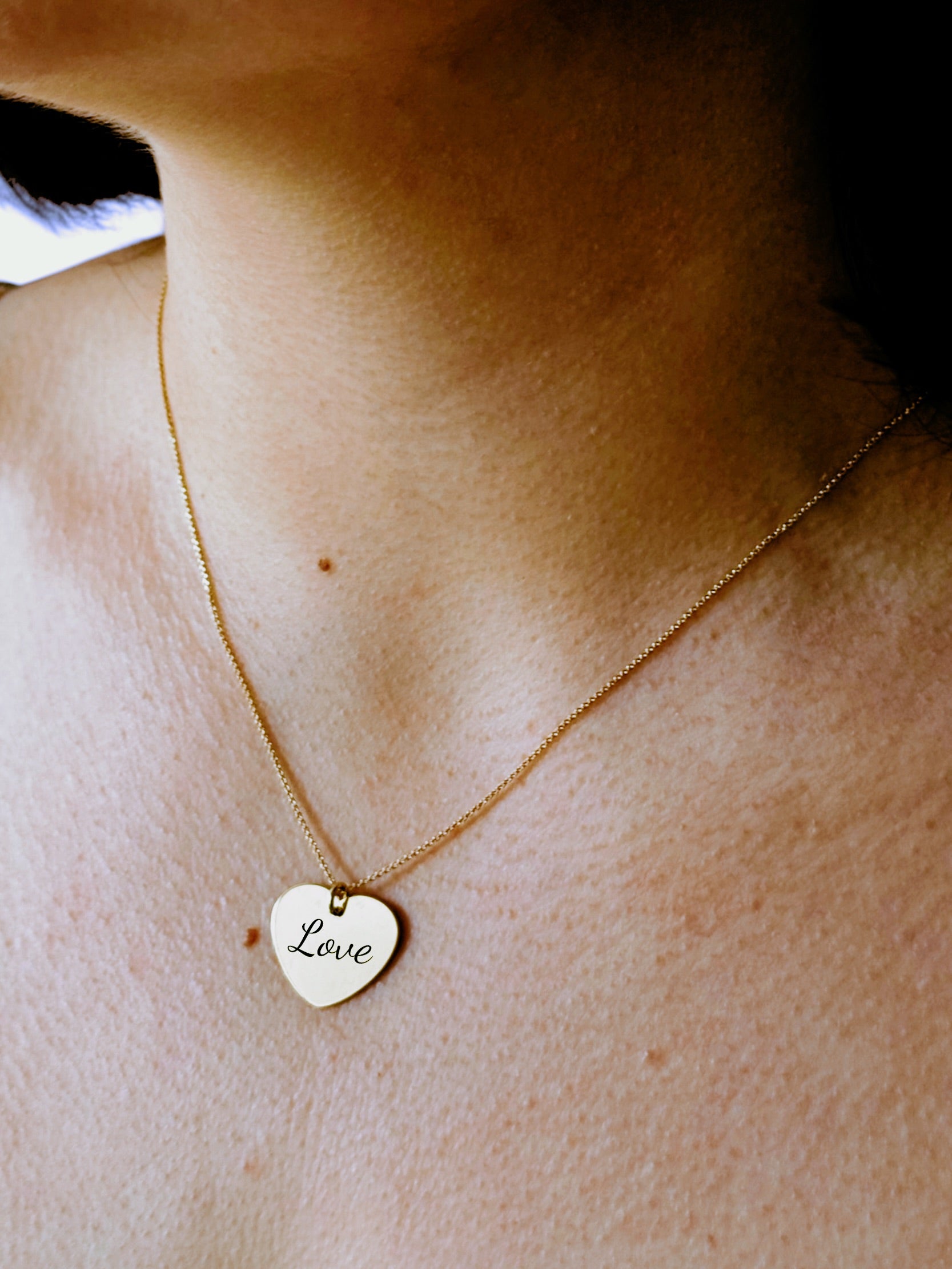 Personalisierte „me & you“ / „Forever started“ mit Datum Gravur herzförmige Halskette – 925 Silber 18K vergoldet