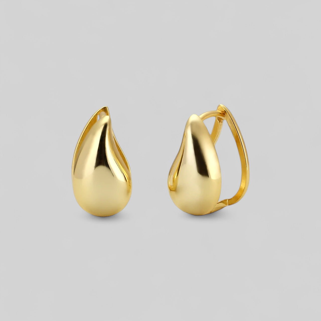 Drop Tropfen Creolen – aus 925er Silber 14K vergoldet