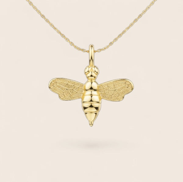 333 Gold Filigraner Bienen-Anhänger mit oder ohne Halskette - NINASIA