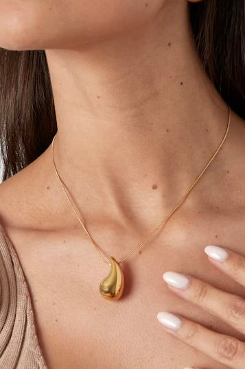 Large stainless steel drop chain in gold or silver