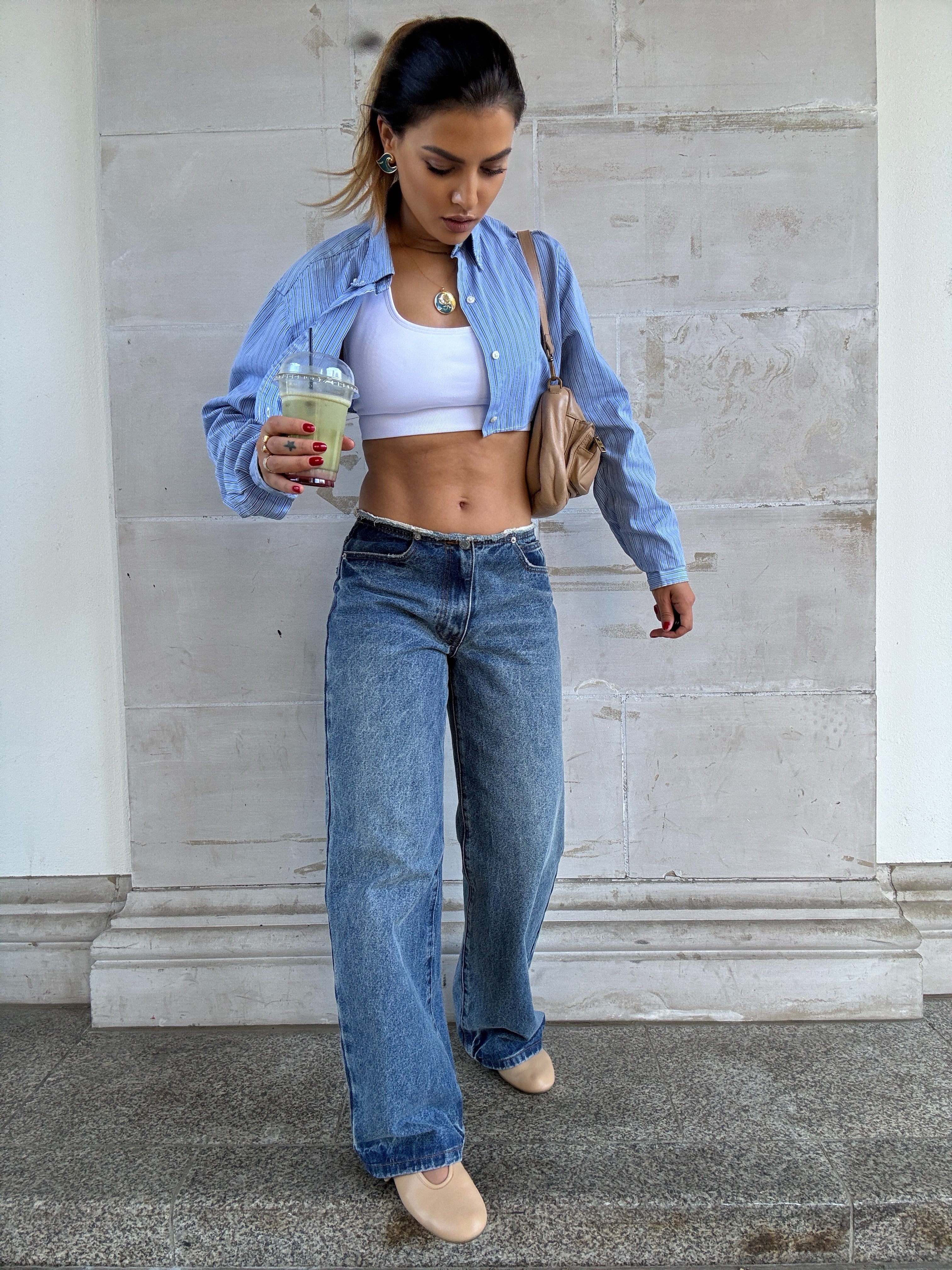 Ocean Dreams – ocean-inspired, handmade blue waves and moon necklace with freshwater pearls – made of 925 silver 18K gold-plated