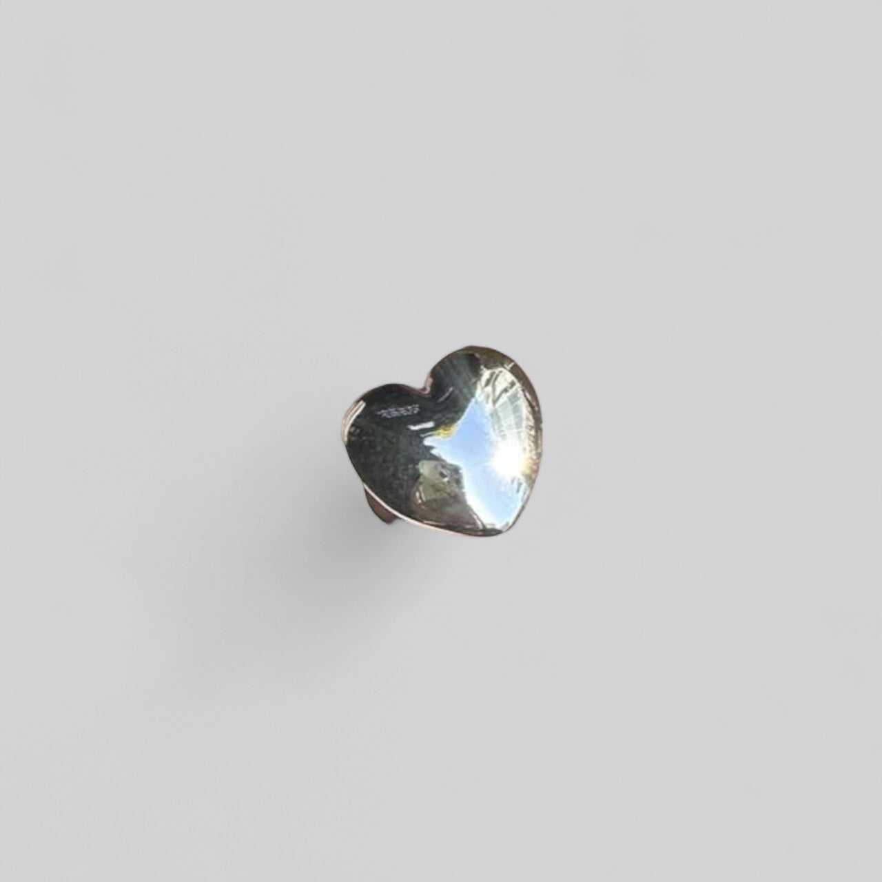 Übergroßer herzförmiger Chunky Ring 925 Silber