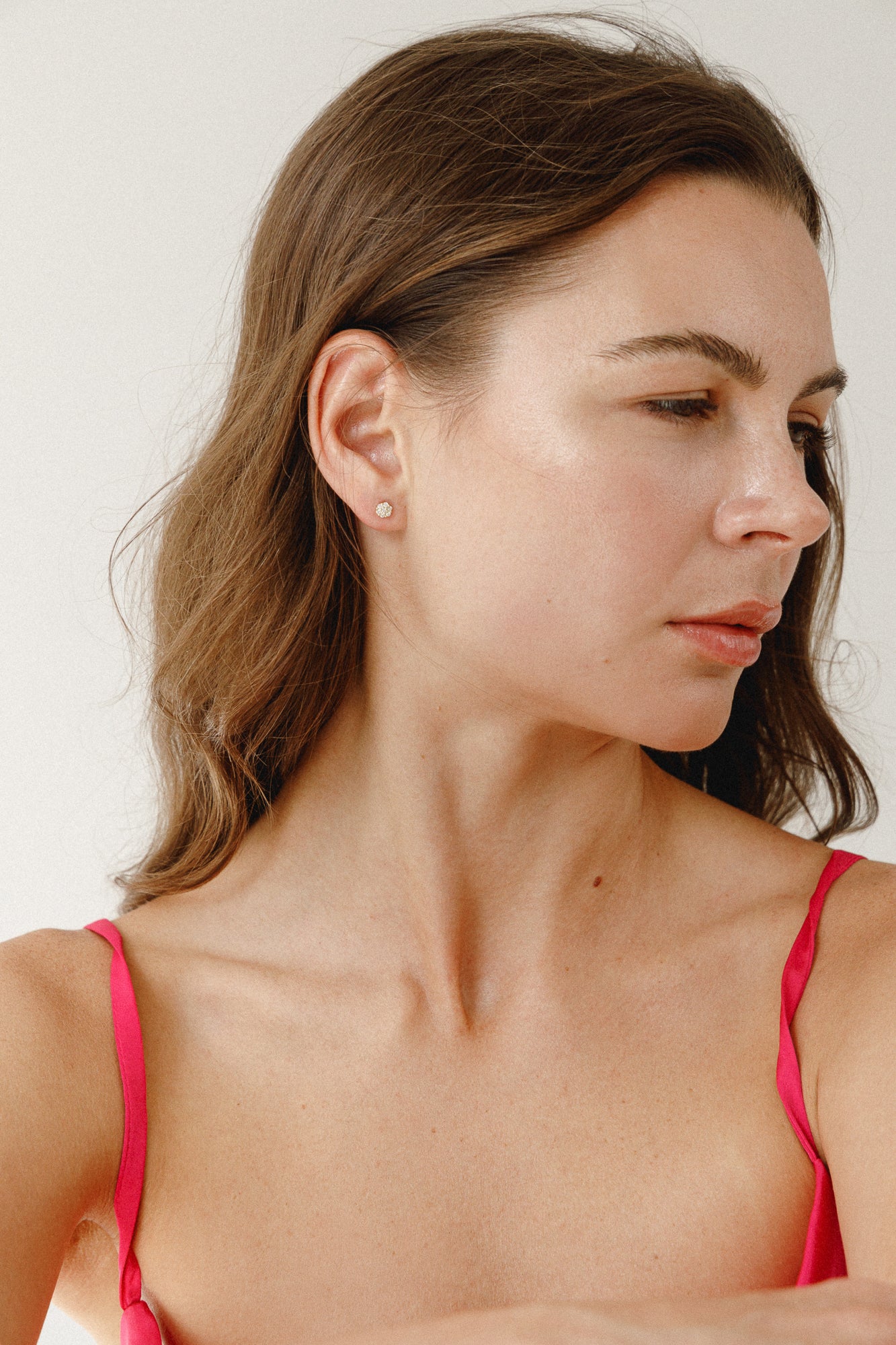 Runde Mini Ohrstecker mit Zirkonia – Minimalistische Ohrringe aus 925 Silber 14K vergoldet