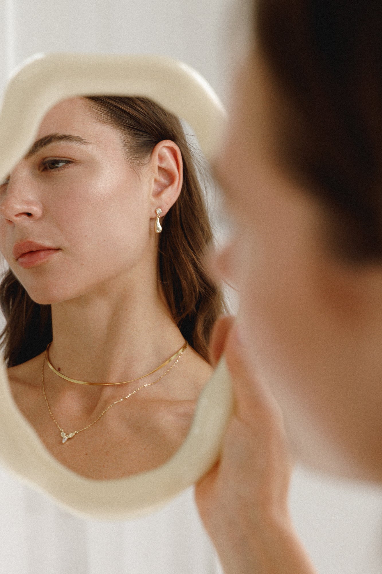 Boucles d'oreilles pendantes minimalistes avec zircone – boucles d'oreilles en argent 925 ou argent 925 plaqué or 14 carats