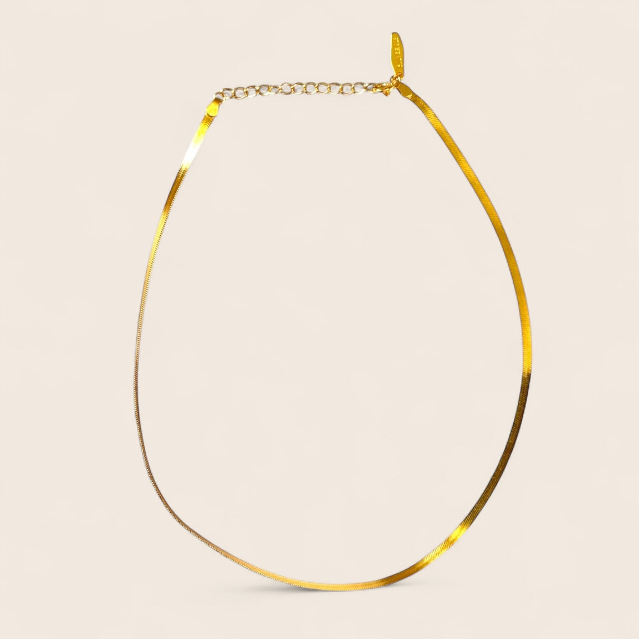 Klassische Flache Schlangenkette Choker – aus 925er Silber vergoldet