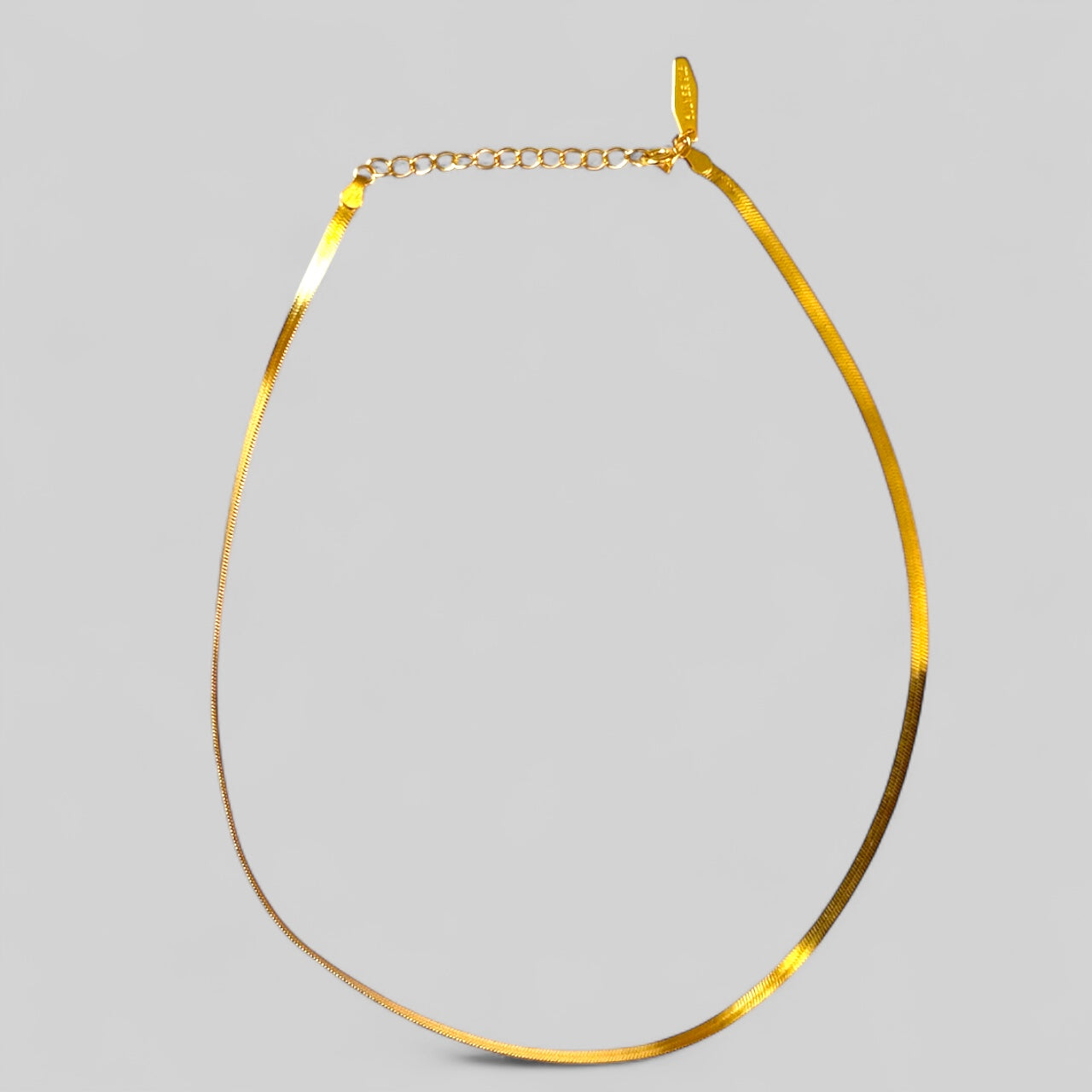 Klassische Flache Schlangenkette Choker – aus 925er Silber vergoldet