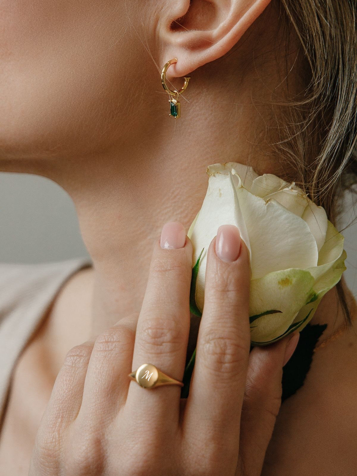 Personalisierter Siegelring mit Gravur – 925 Silber und Silber 18K vergoldet – Initialen, Symbole und mehr - NINASIA