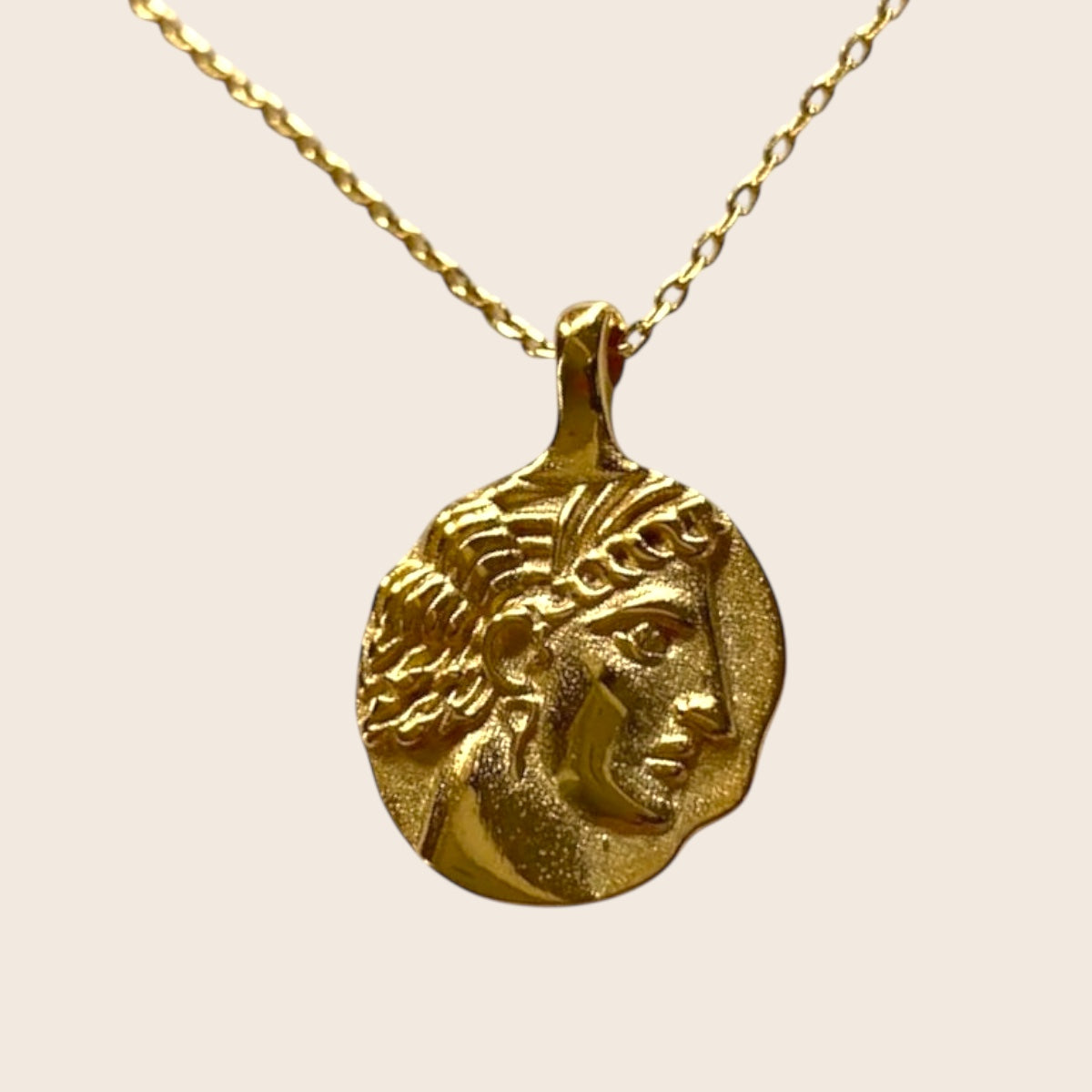 Collier David de Michel-Ange – Triomphe et Liberté en argent 925 plaqué or 18 carats