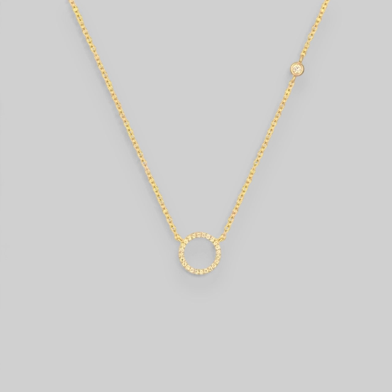 Minimalistische Kreis-Halskette – aus 925er Silber vergoldet