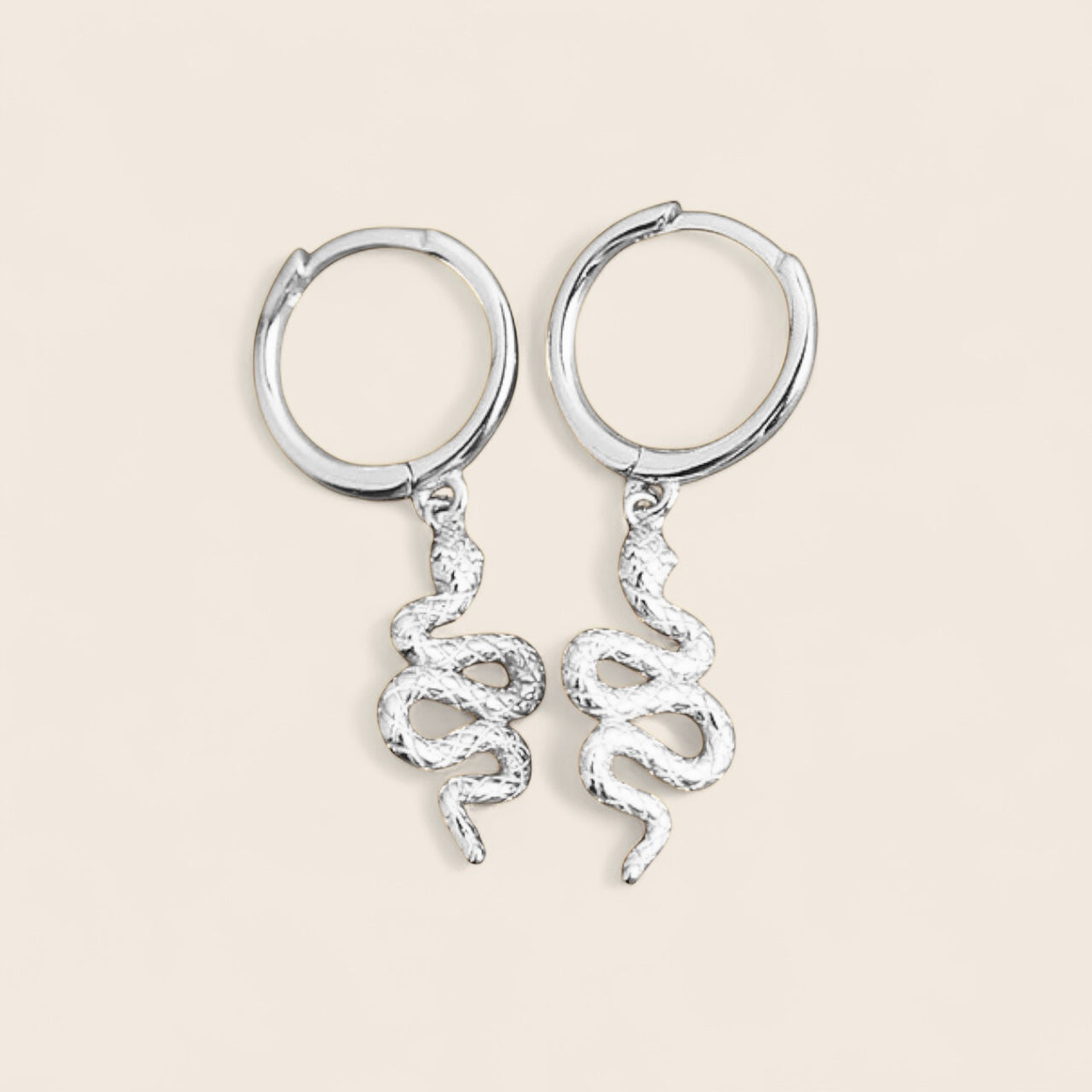 Schlangen Creolen Anima - Ohrringe aus 925er Sterling Silber 18K vergoldet