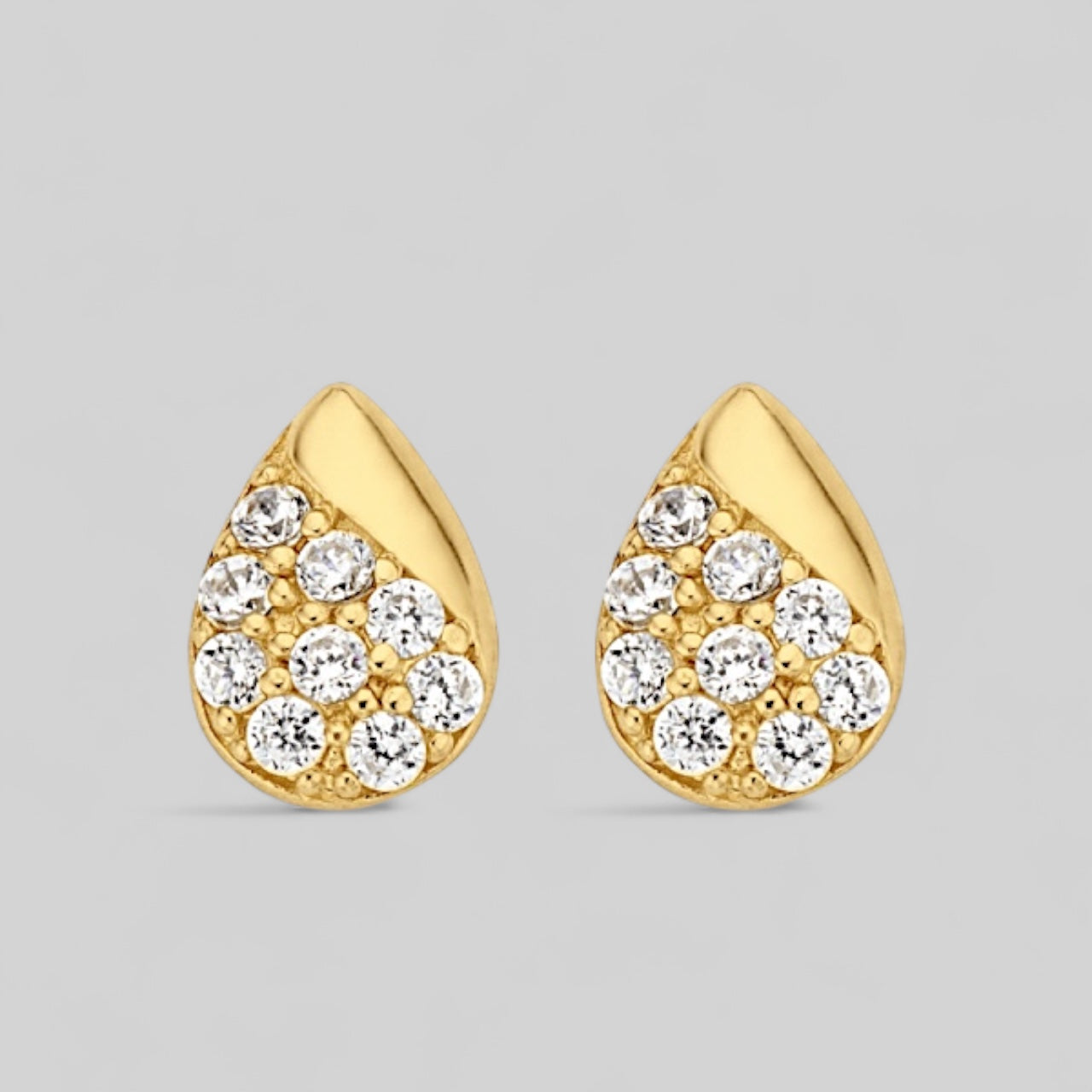 585 gold drop earrings with 18 zirconia drop earrings