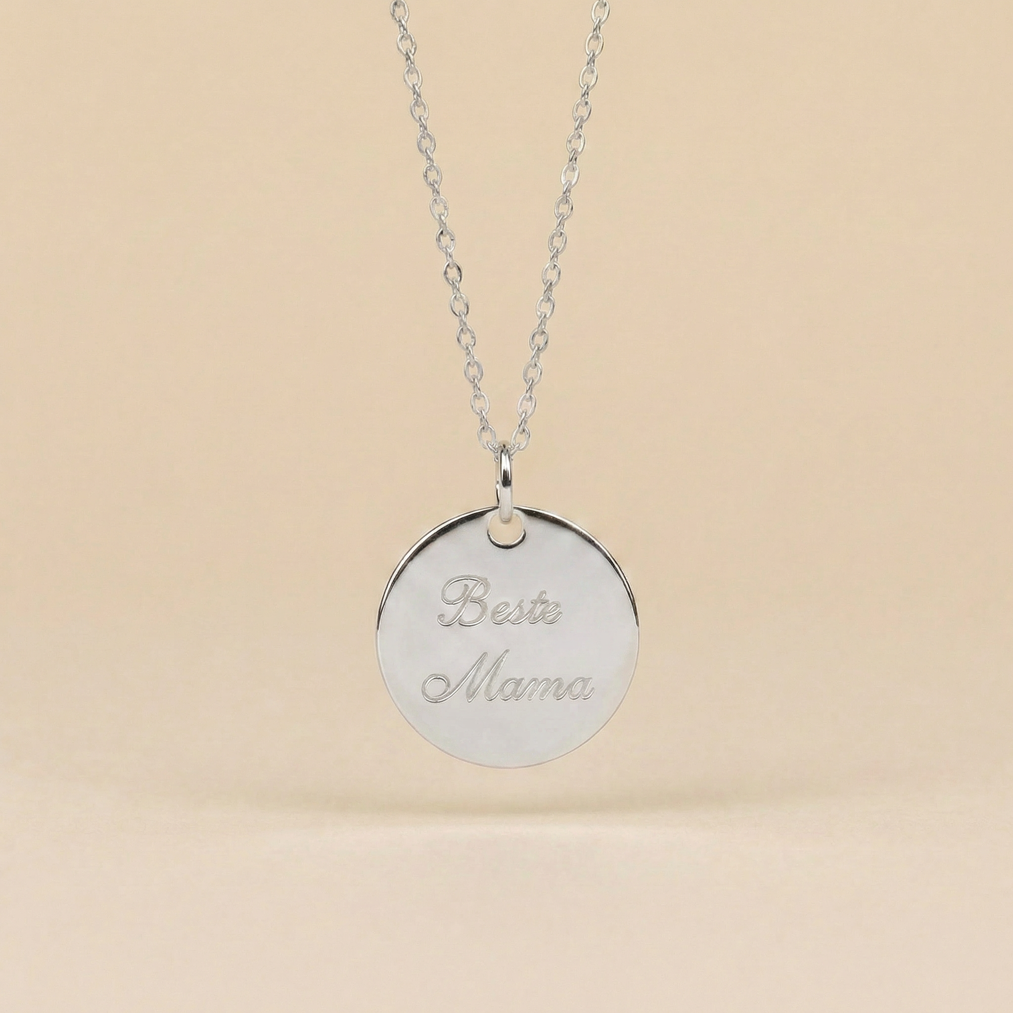 Beste Mama Kette mit Diamantengravur - aus 925 Silber oder vergoldet - Geschenk zum Muttertag - NINASIA