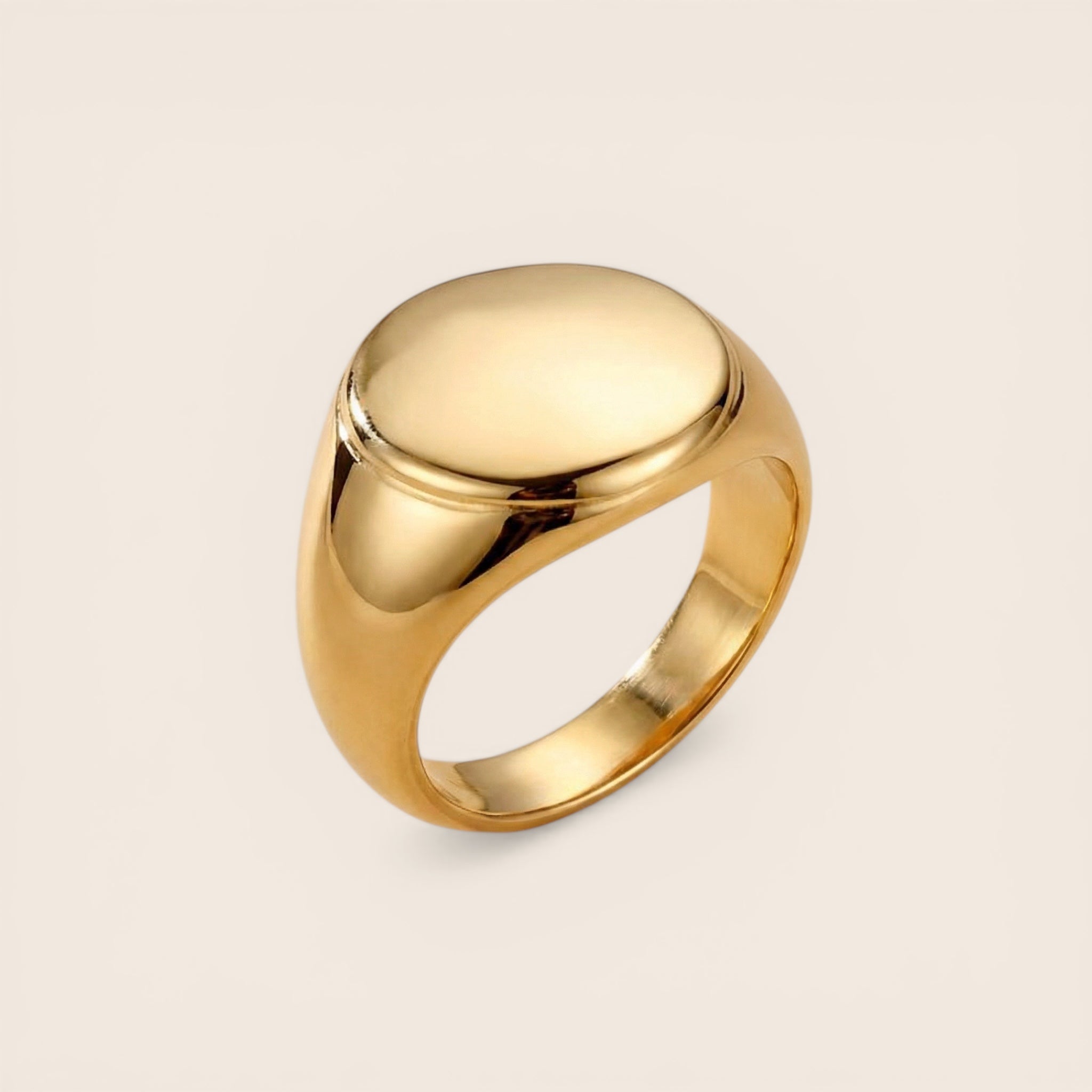 The Grand Signet Ring aus 925 Silber vergoldet - NINASIA