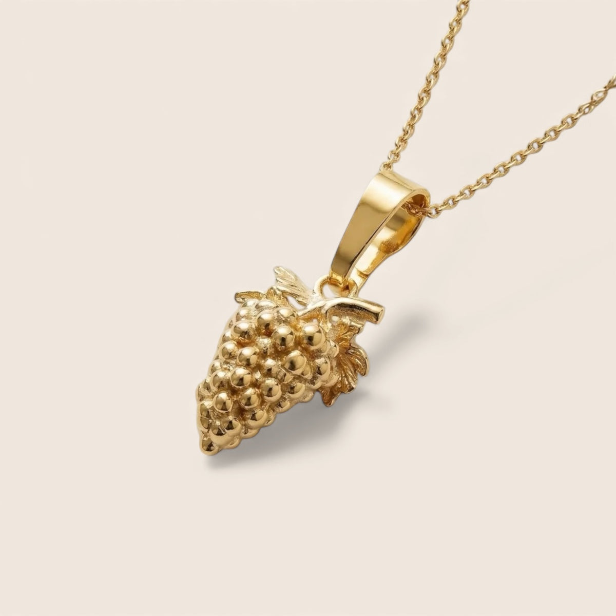 Vineyard Jewelry – 3D Trauben Anhänger aus 925 Silber & 18K Vergoldet – Wine Lover Schmuck, Georgische Saperavi Trauben