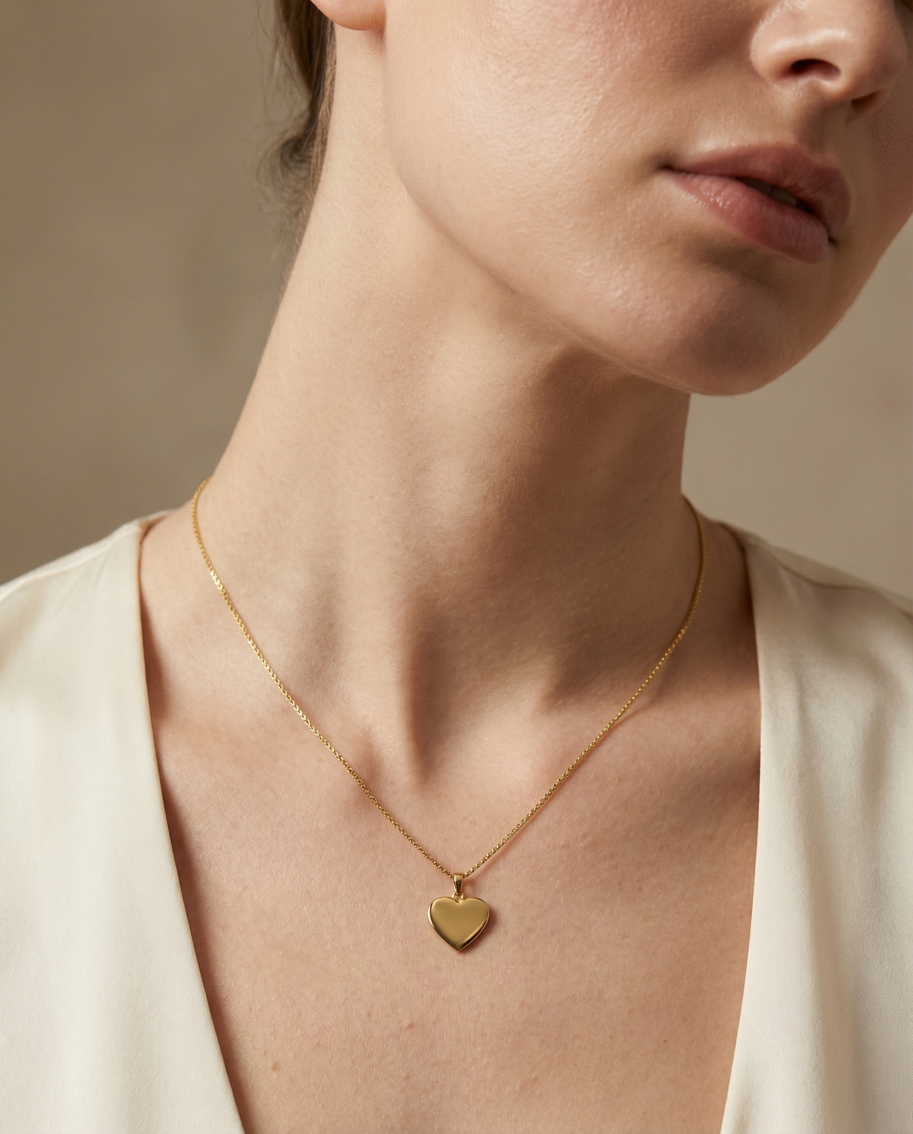 Personalisierbare Signature Herz Halskette aus 925 Silber oder Silber vergoldet