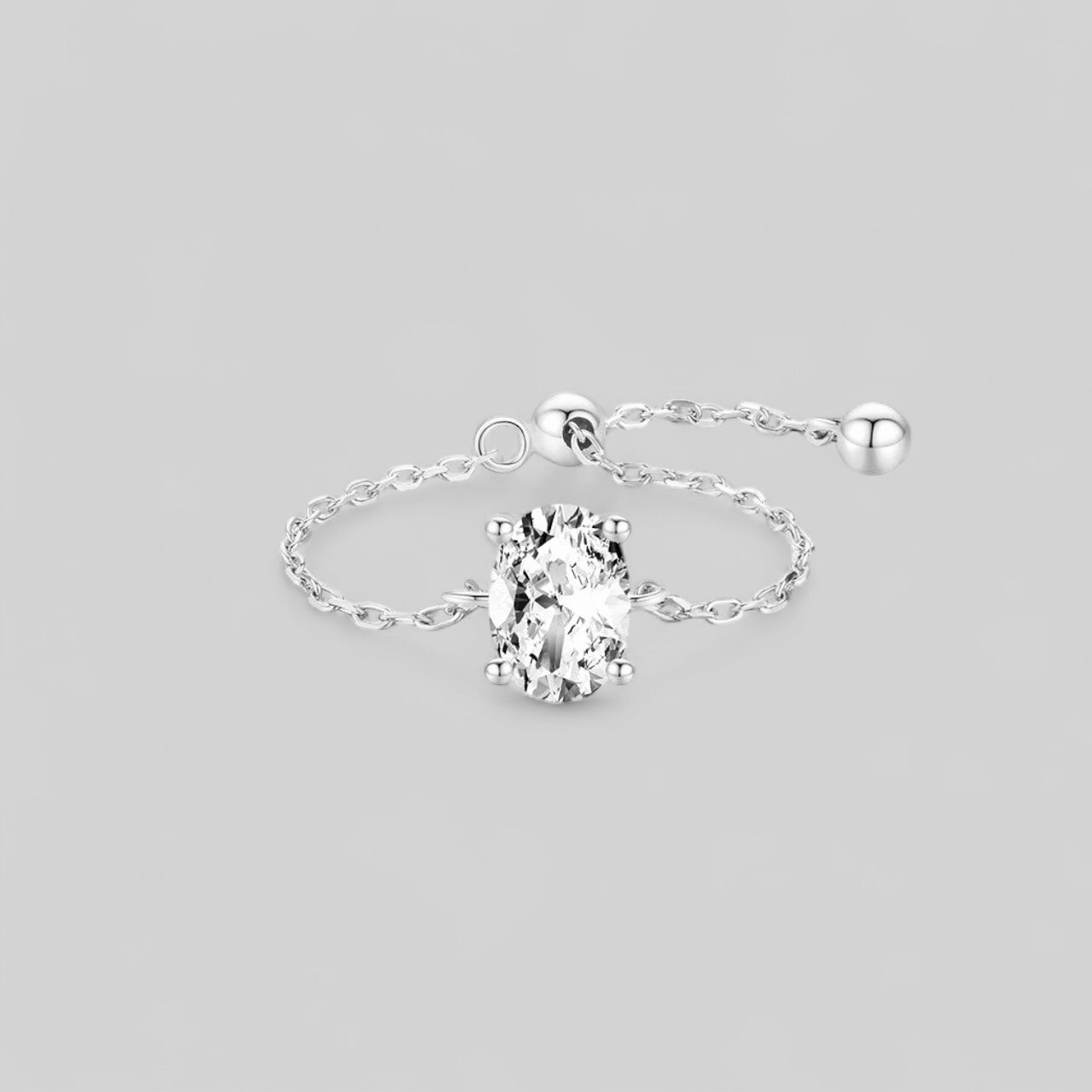 Zirkonia Charm-Ring – Größenverstellbar aus vergoldetem 925er Silber