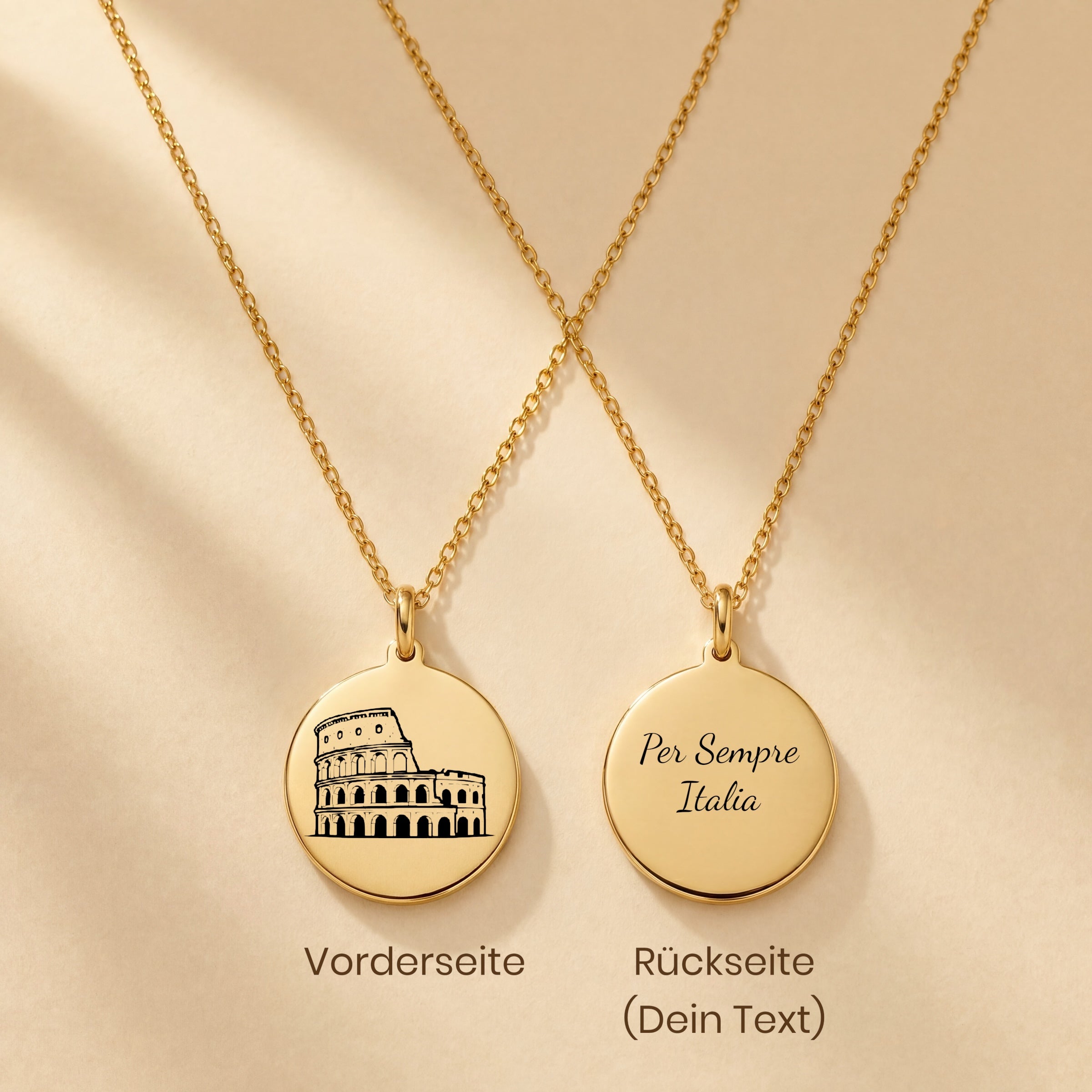 Heimat Schmuck – Colosseum Pendant with Engraving "Per Sempre Italia" – A Symbol of Connection to Italy