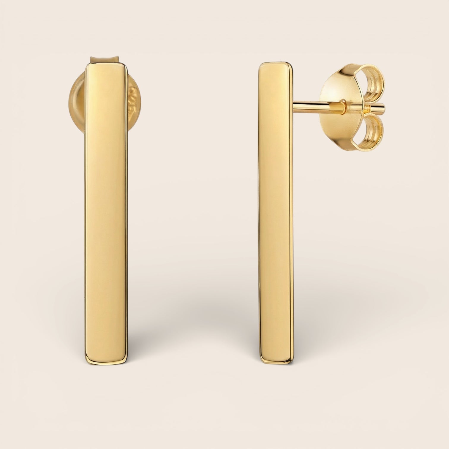 Gold Bar Ohrstecker aus 925 Silber vergoldet