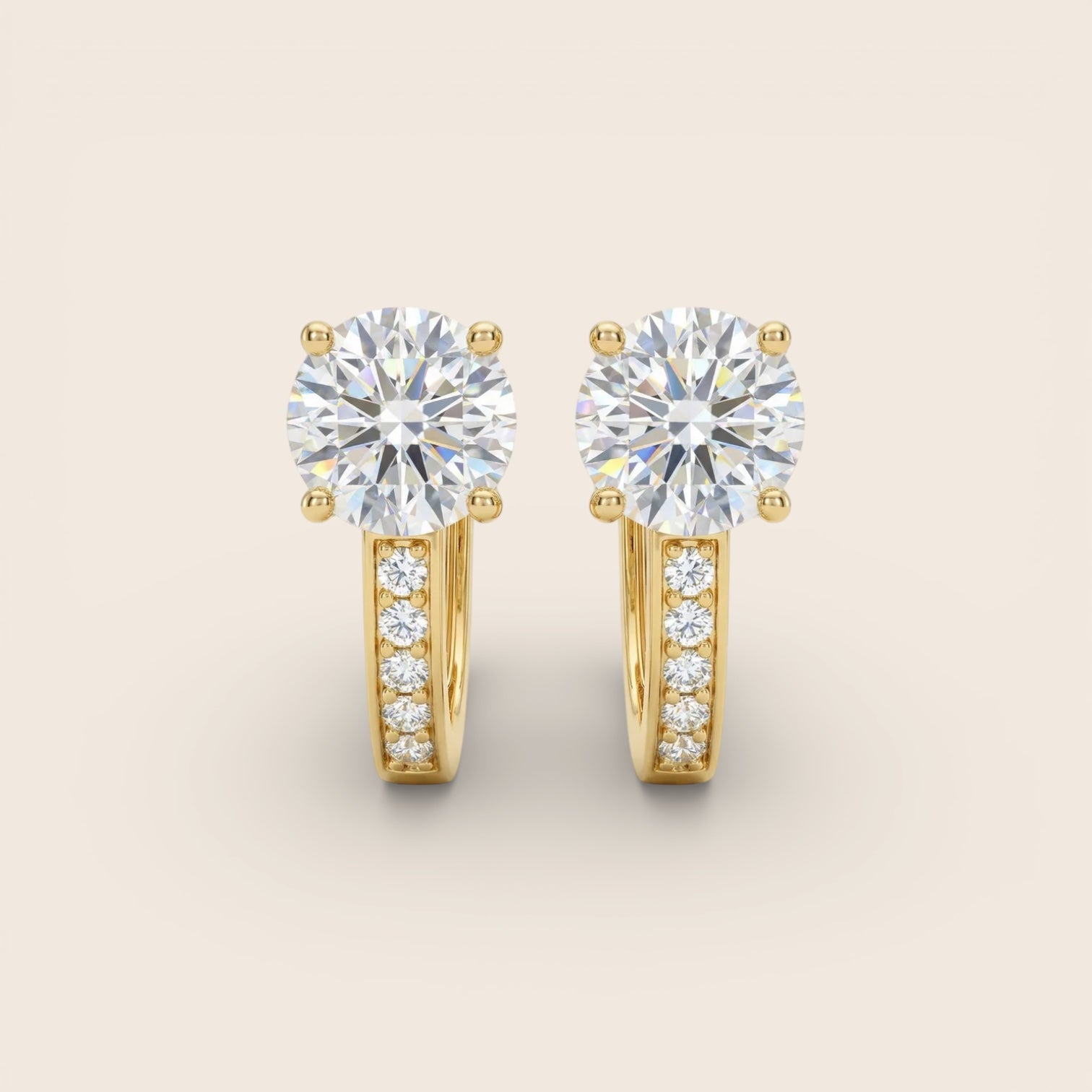 Strahlende Zirkonia-Creolen „Summer Night“ – 925 Silber oder 925 Silber vergoldet