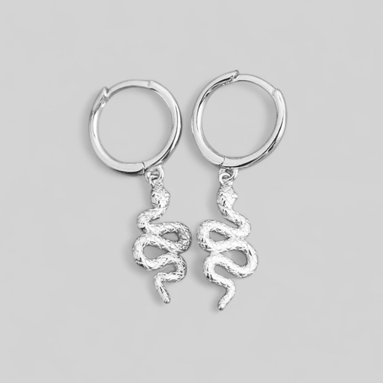 Schlangen Creolen Anima - Ohrringe aus 925er Sterling Silber 18K vergoldet