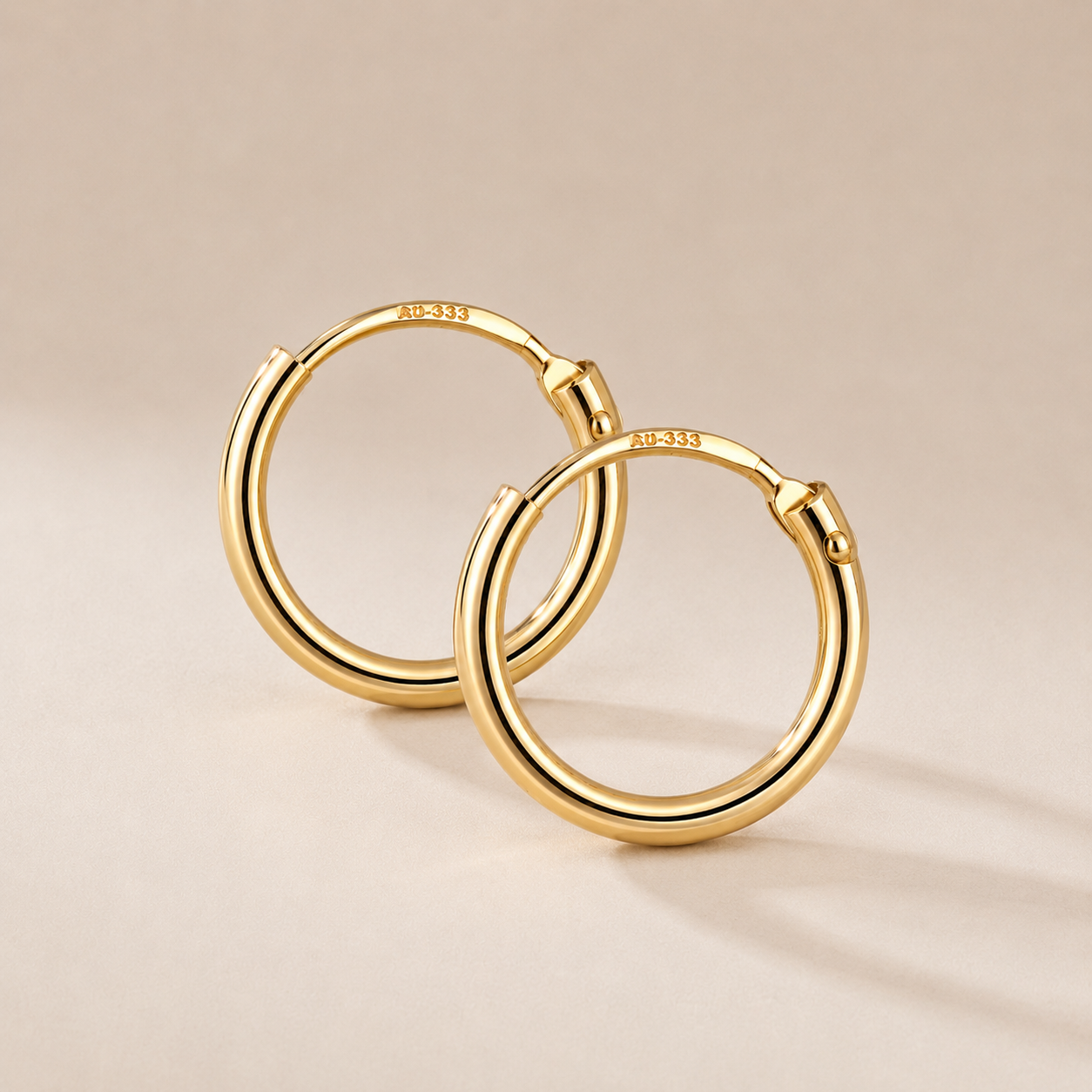 Or 333 – Nelle – Mini créoles filigranes à charnière