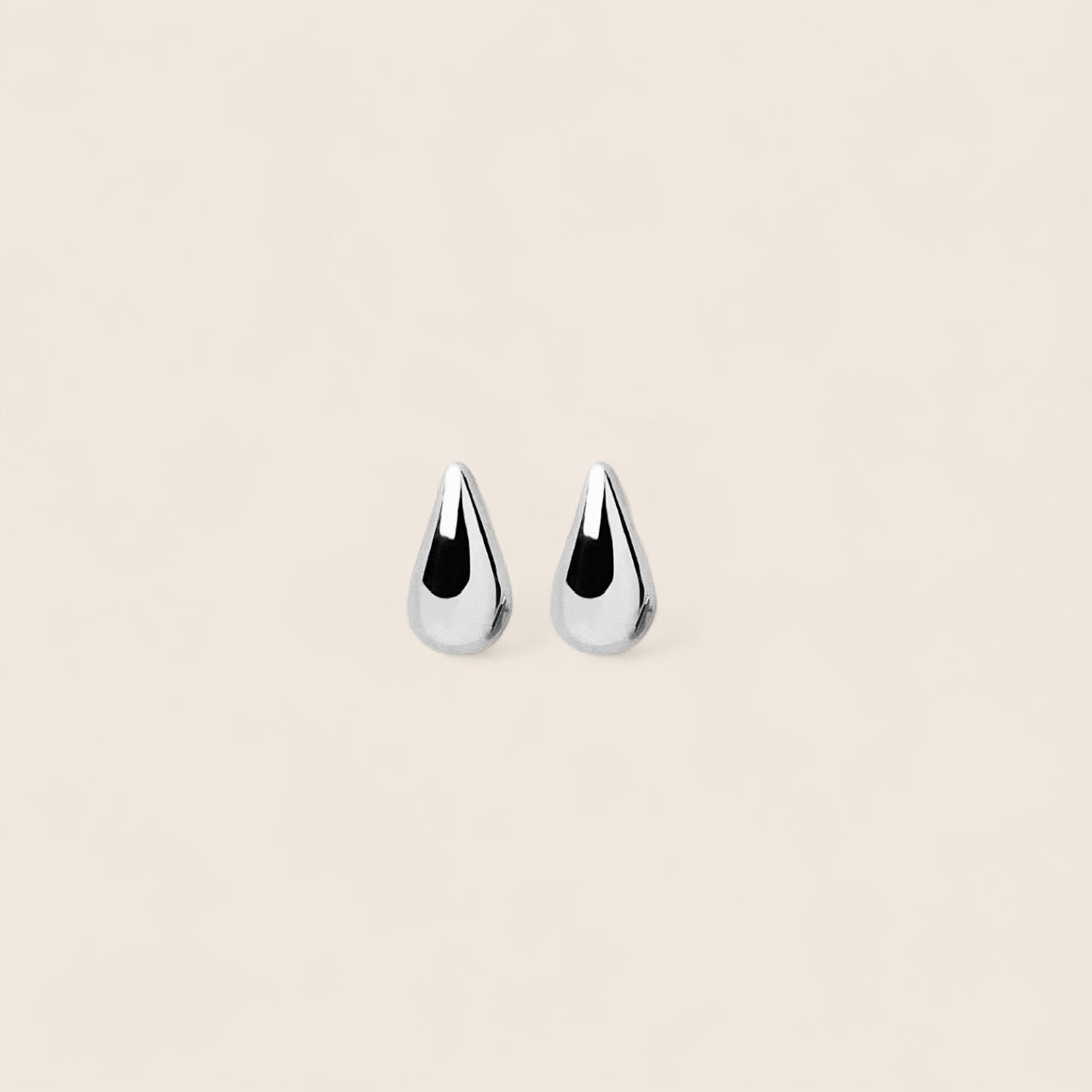 Nano Mini Drop Ohrstecker - 925 Silber 18K vergoldet
