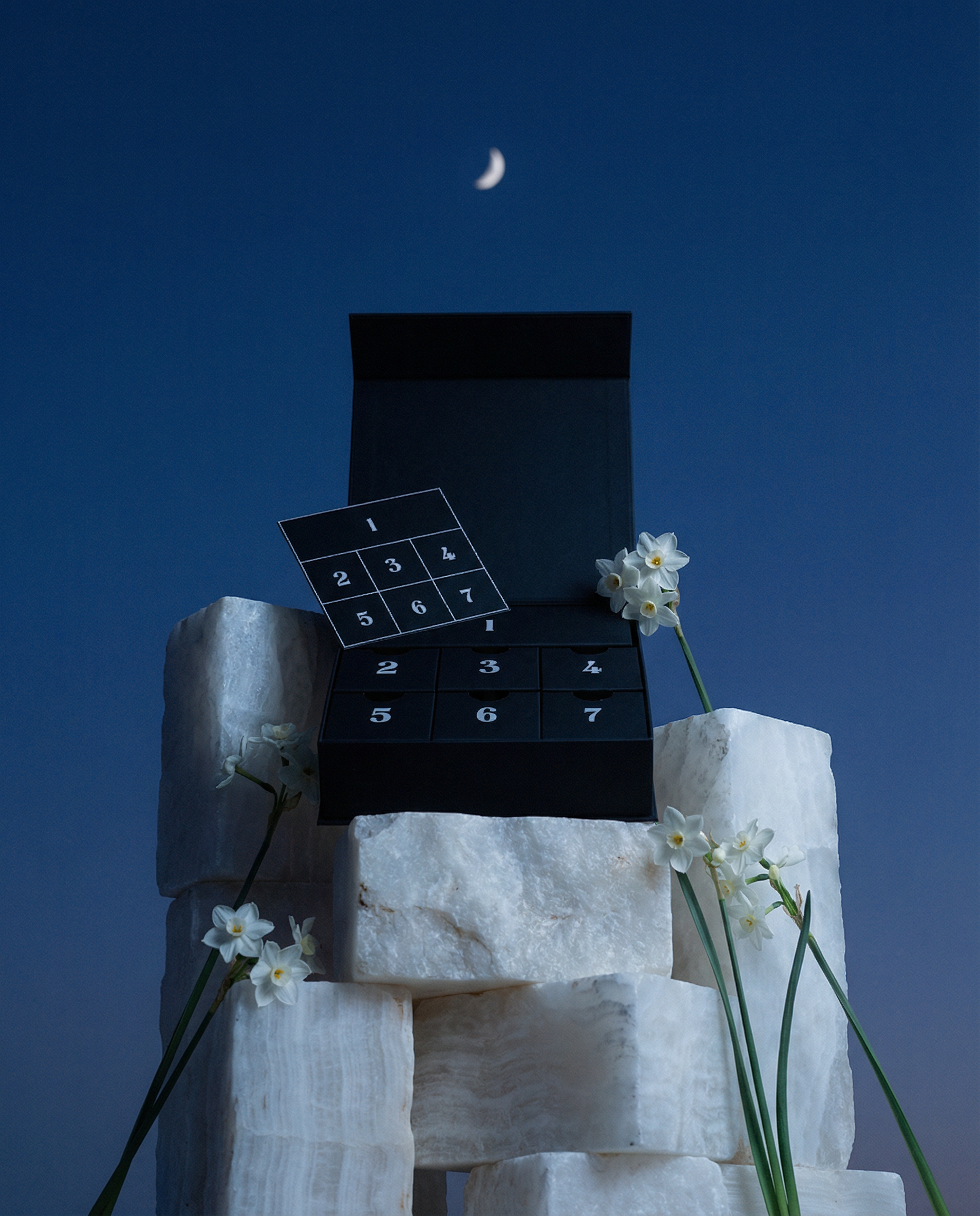 Seven Days of Shine de NINASIA - Coffret compte à rebours de 7 jours en argent sterling 925 ou plaqué or