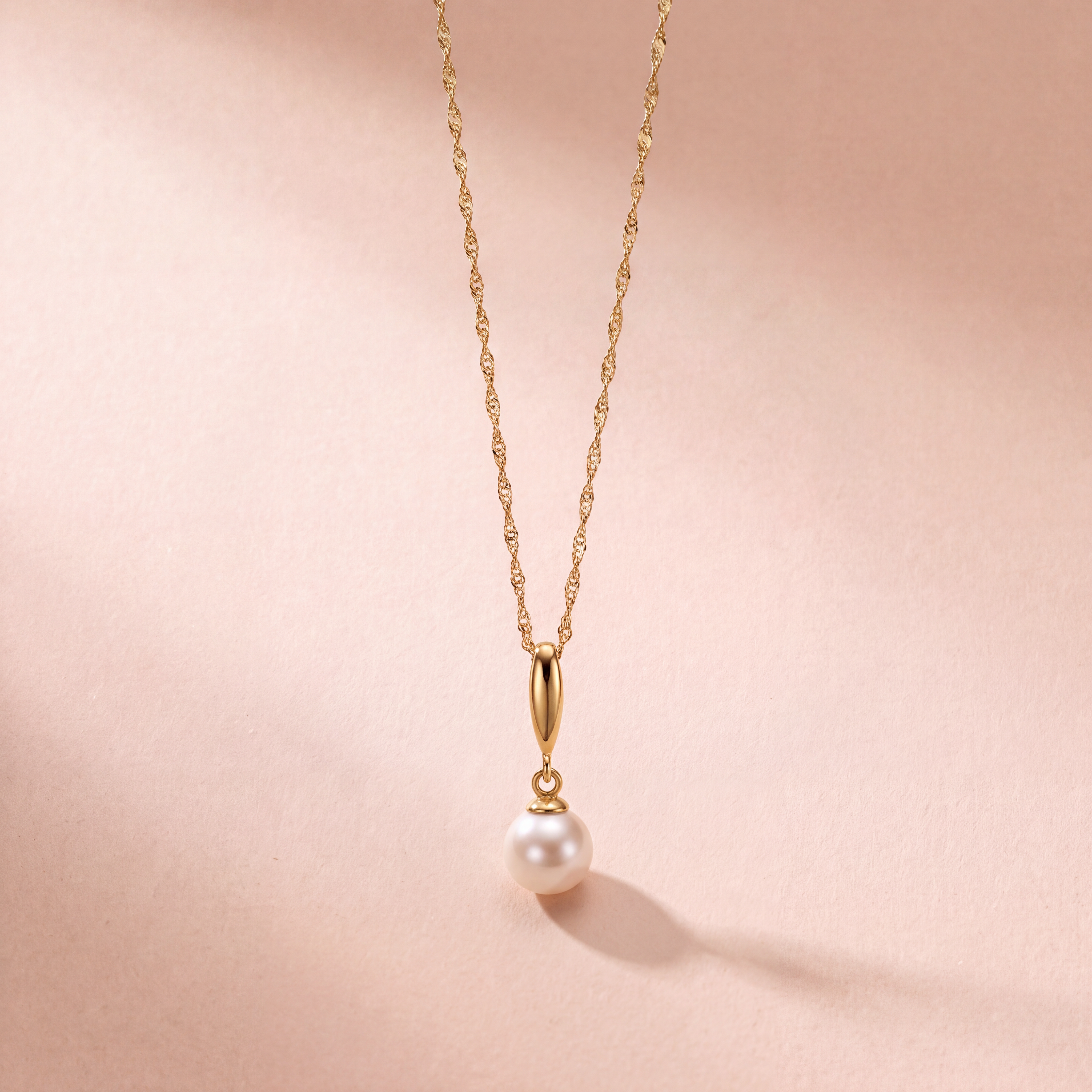 Or 333 – Séléné – Pendentif perles avec ou sans collier