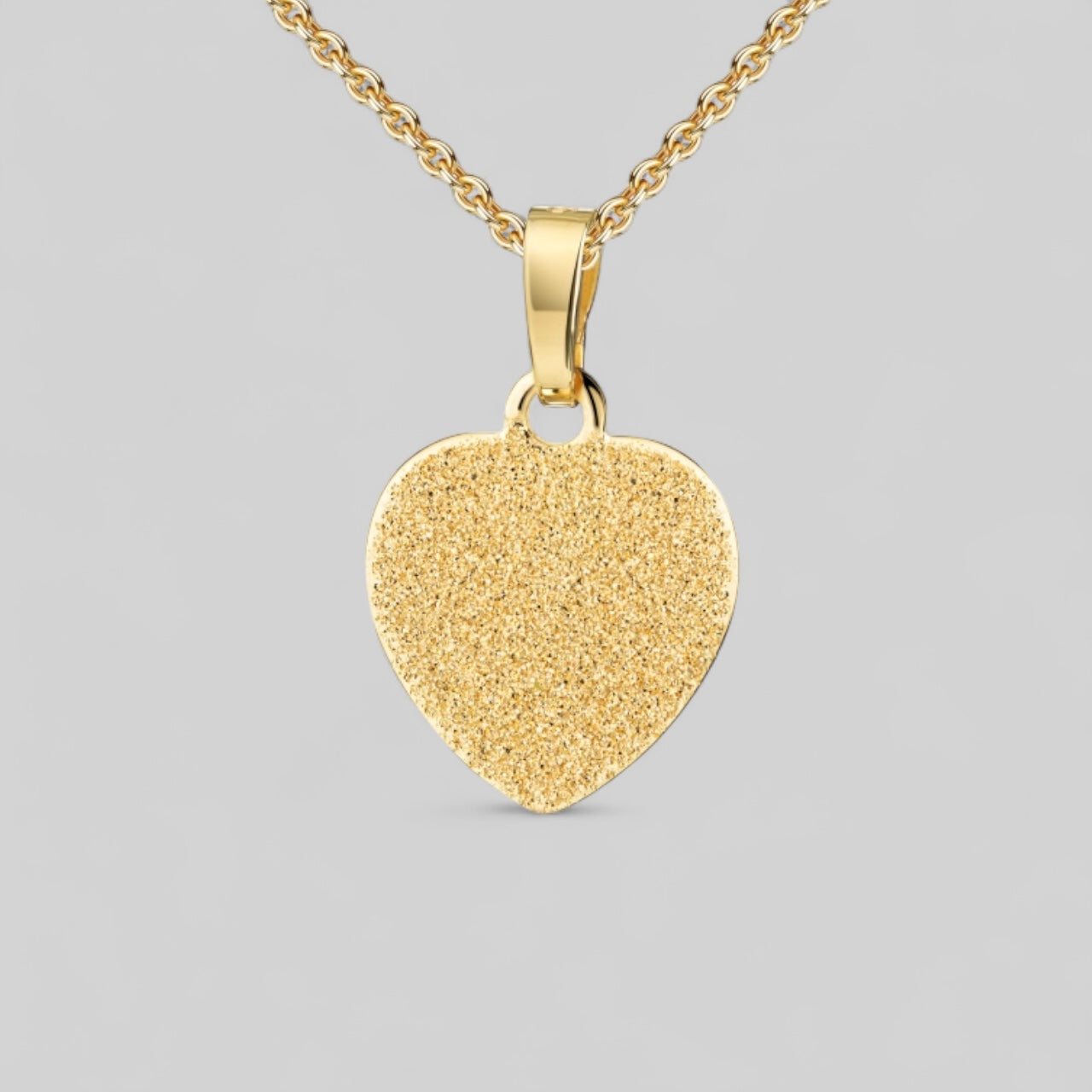 Personalisierbarer Herz-Anhänger mit Diamant-Glitzer Halskette aus 925 Silber 14K vergoldet