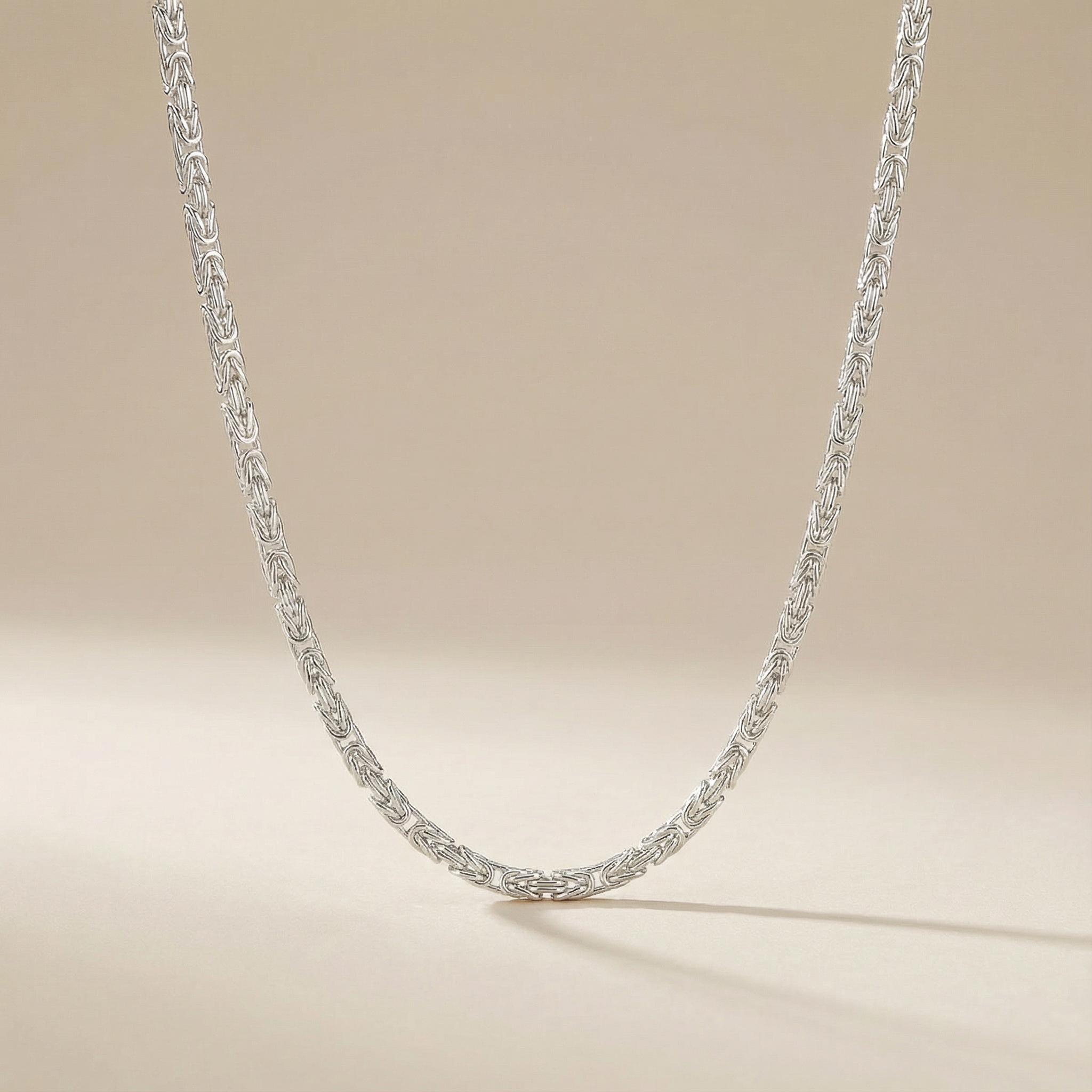 Massive Königskette 3,2mm aus 925 Silber - Unisex