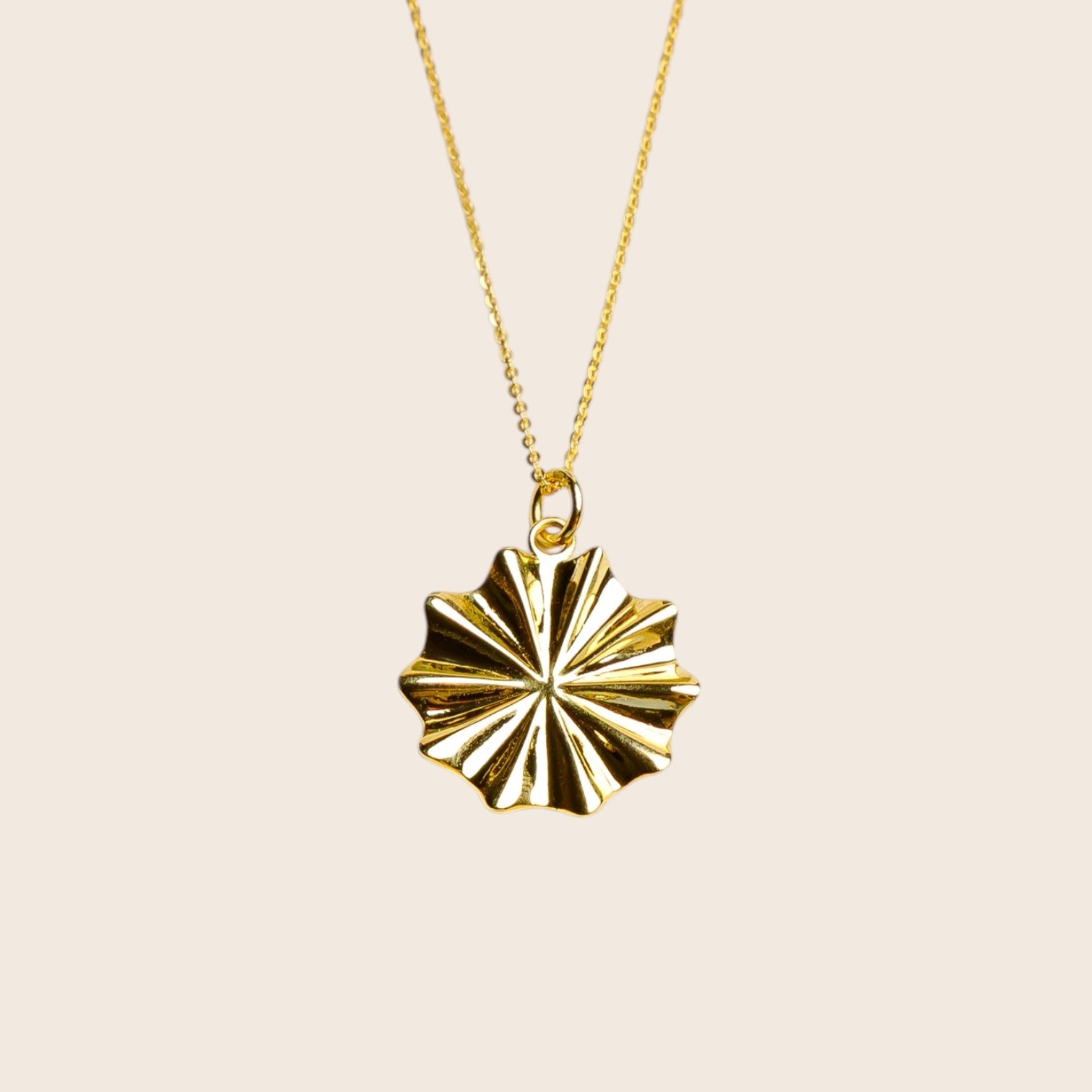 Statement Flower Halskette aus 925 Silber 14K vergoldet